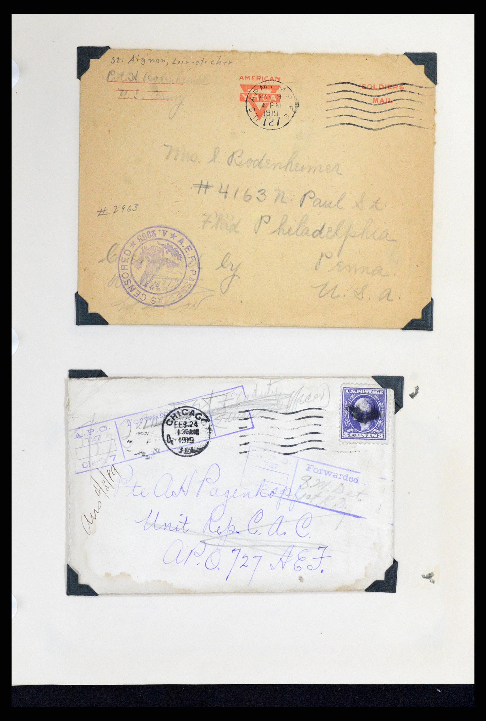 37718 086 - Stamp collection 37718 USA military covers 1914-1970.
