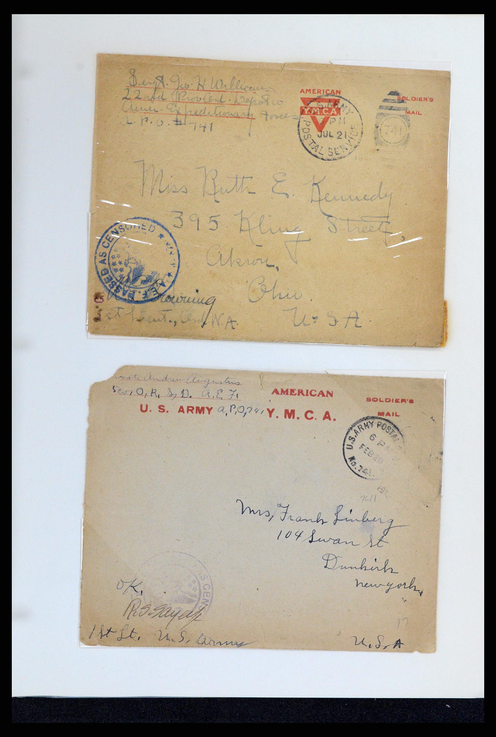 37718 095 - Stamp collection 37718 USA military covers 1914-1970.