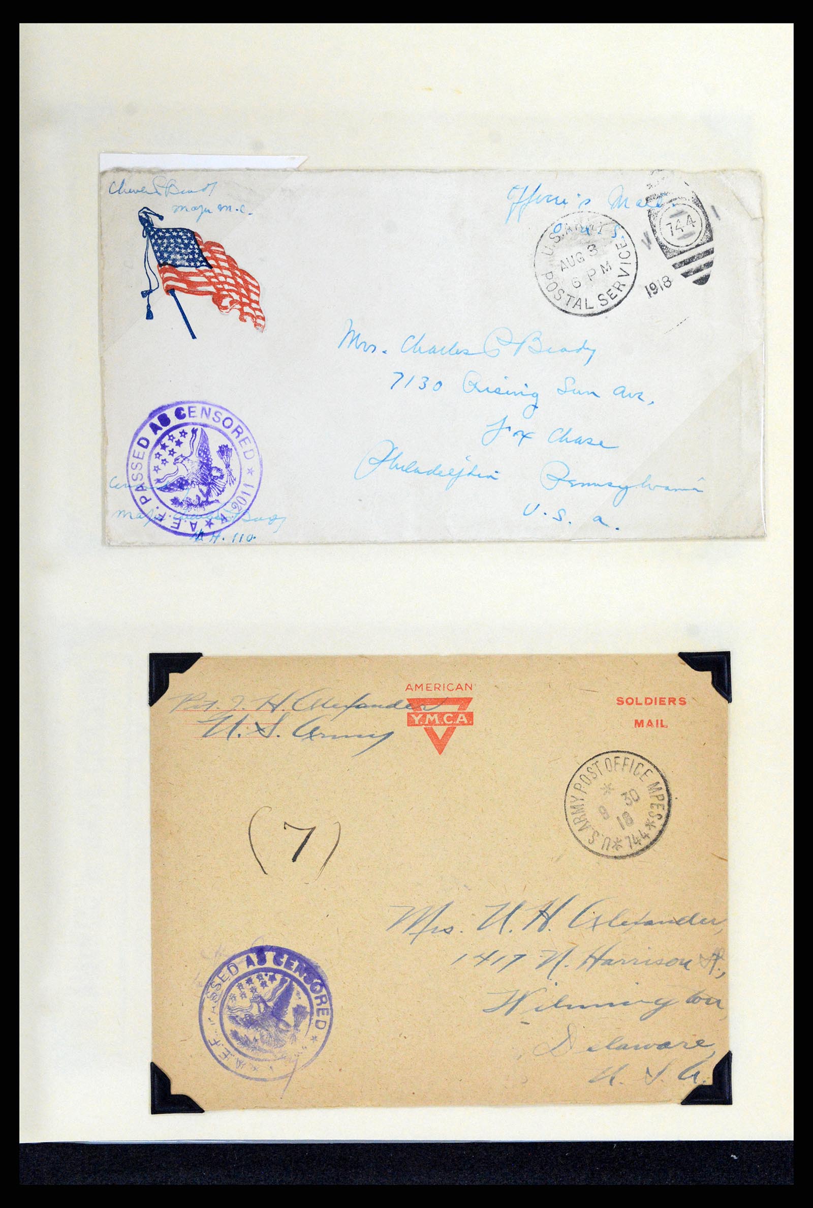 37718 098 - Stamp collection 37718 USA military covers 1914-1970.
