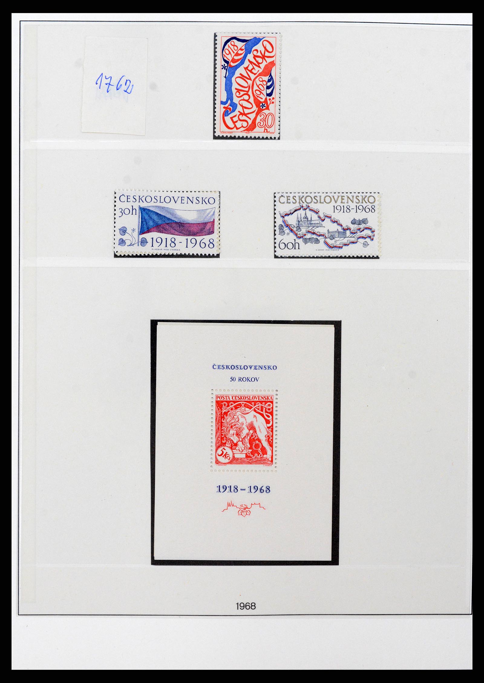 37724 001 - Postzegelverzameling 37724 Tsjechoslowakije 1918-1990.