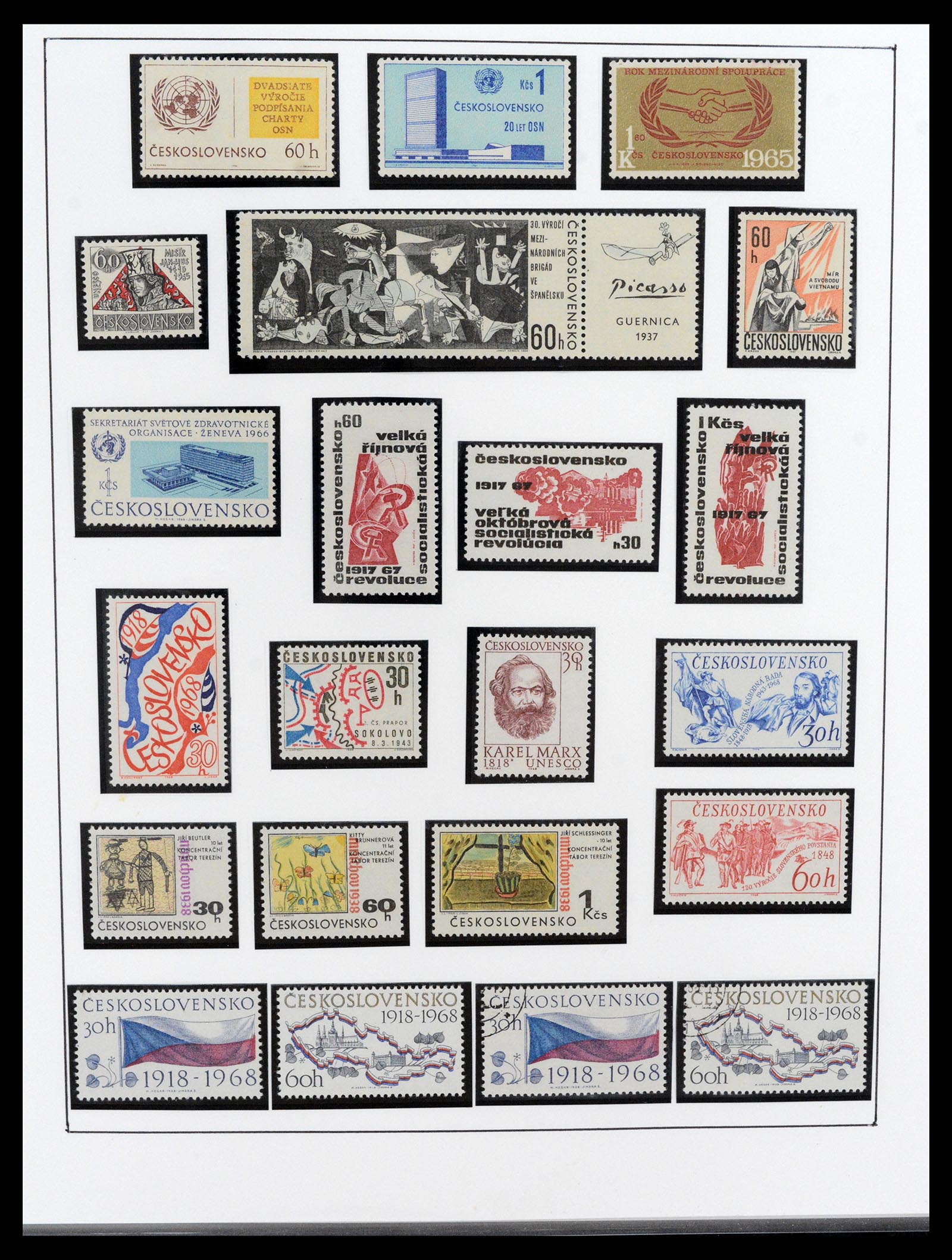 37725 004 - Postzegelverzameling 37725 Tsjechoslowakije/Slowakije/Tsjechie 1918-2