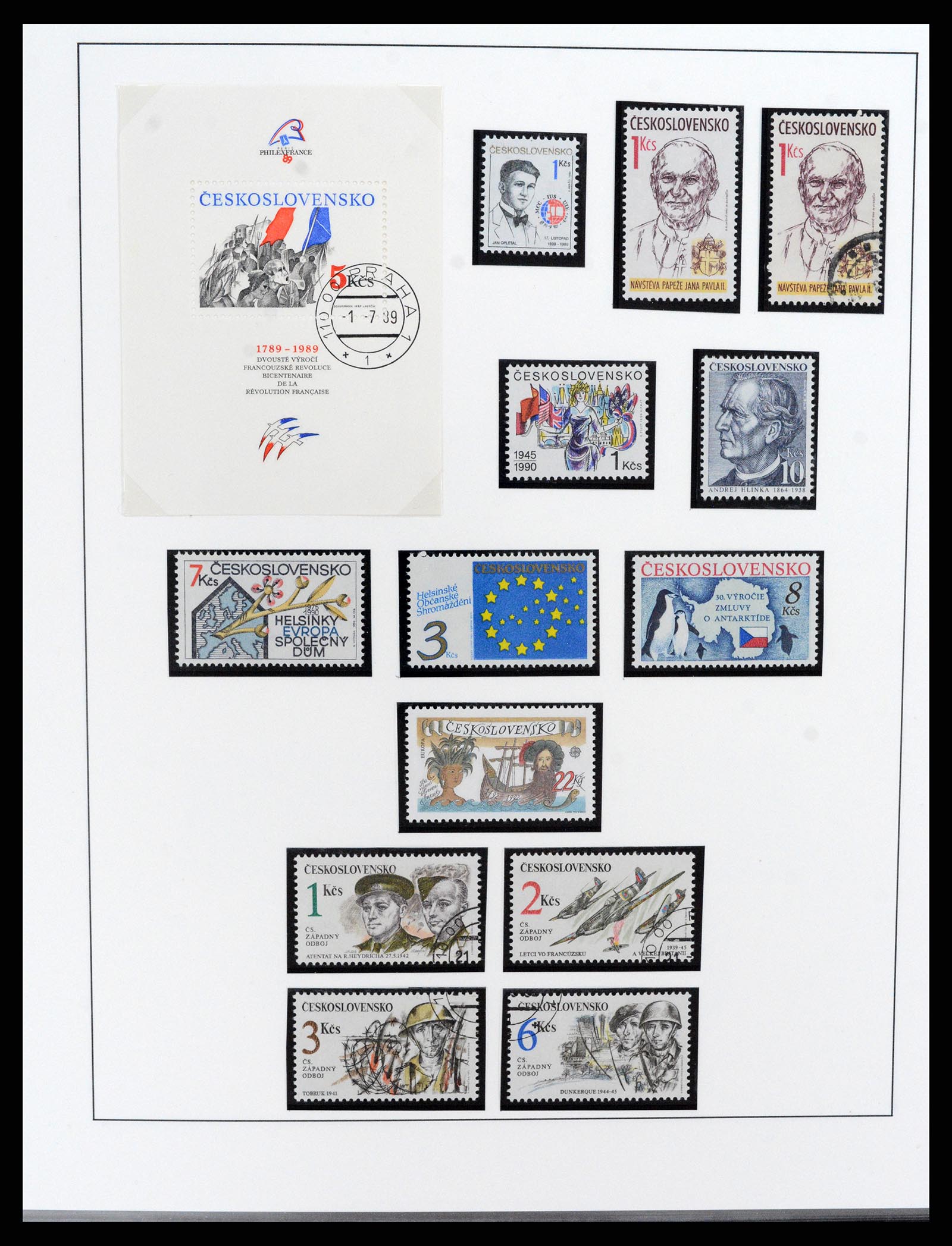 37725 013 - Postzegelverzameling 37725 Tsjechoslowakije/Slowakije/Tsjechie 1918-2