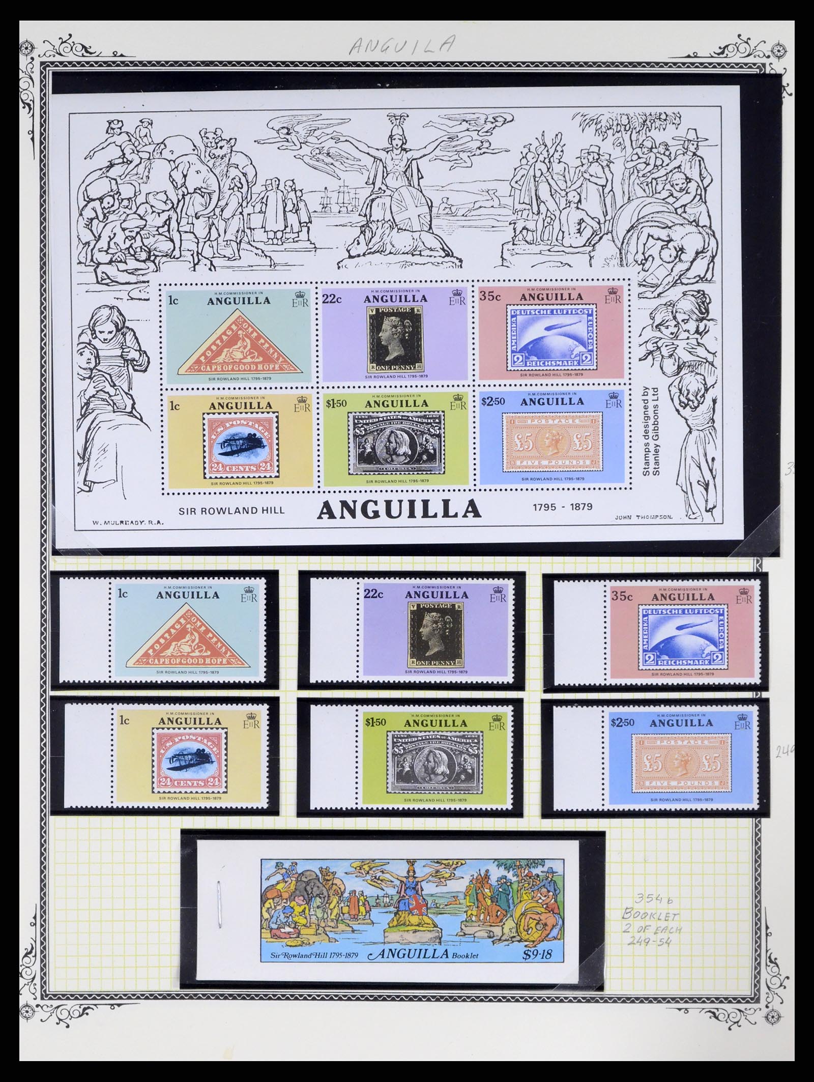 37728 004 - Postzegelverzameling 37728 Motief luchtpost 1930-2000.