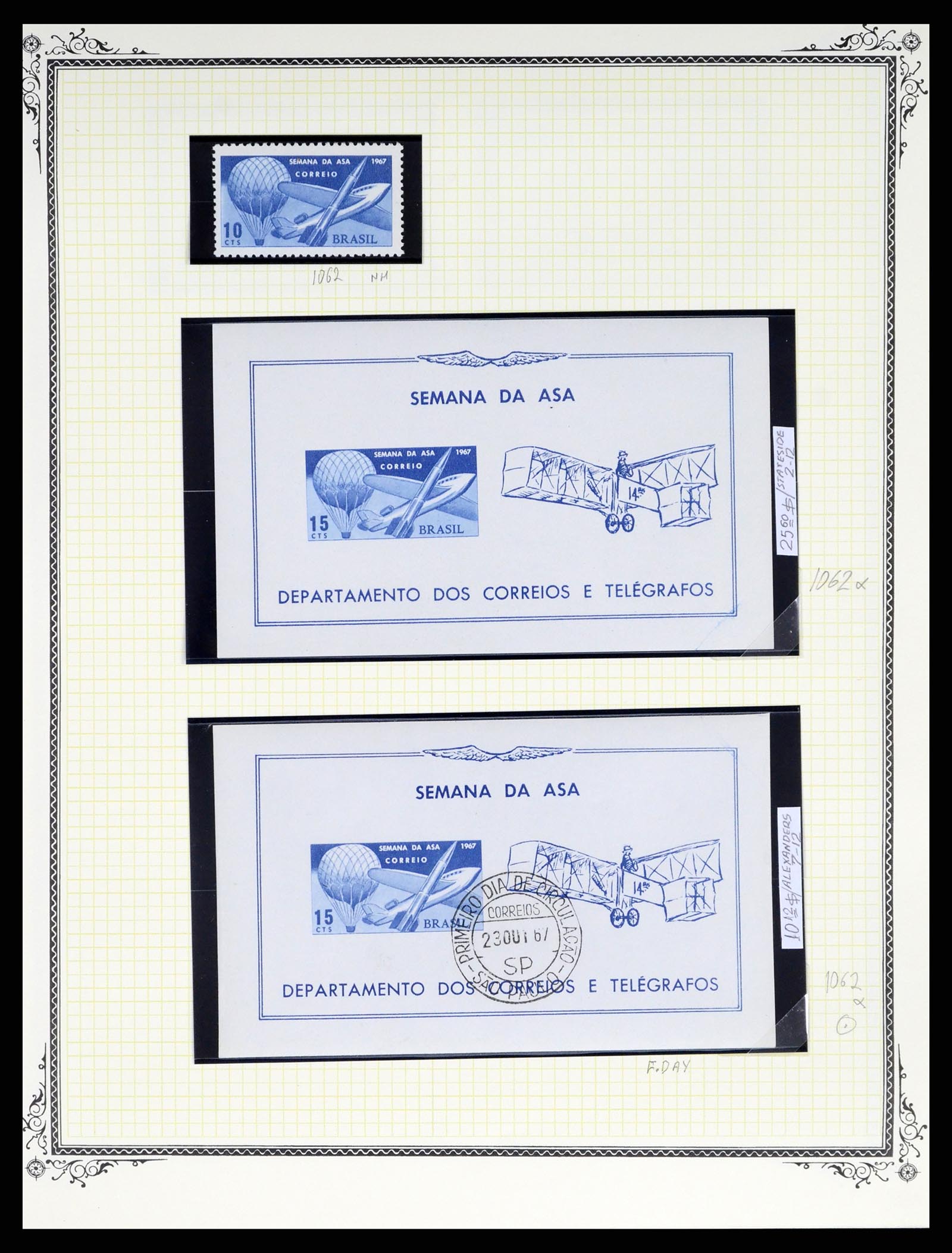 37728 029 - Postzegelverzameling 37728 Motief luchtpost 1930-2000.