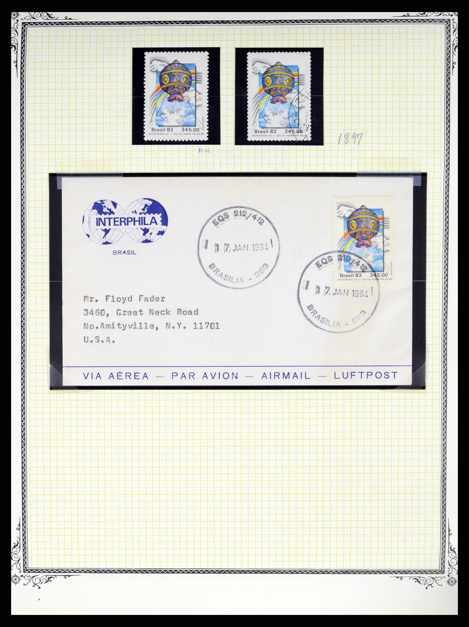 37728 032 - Postzegelverzameling 37728 Motief luchtpost 1930-2000.
