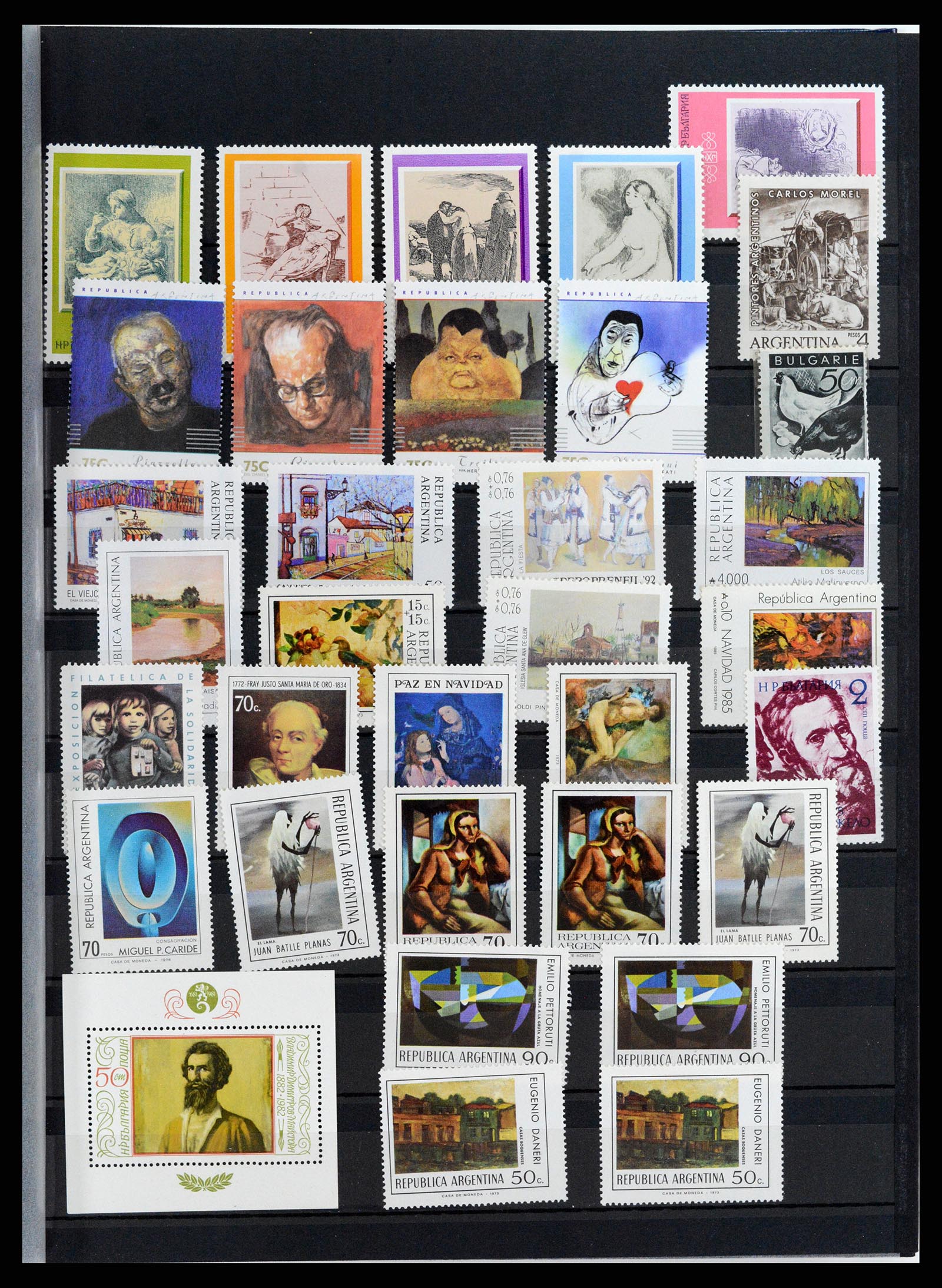 37737 001 - Postzegelverzameling 37737 Motief Kunst 1950-2000.