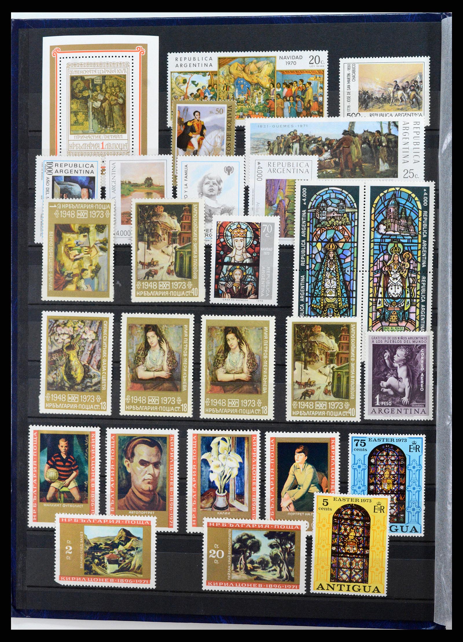 37737 002 - Postzegelverzameling 37737 Motief Kunst 1950-2000.