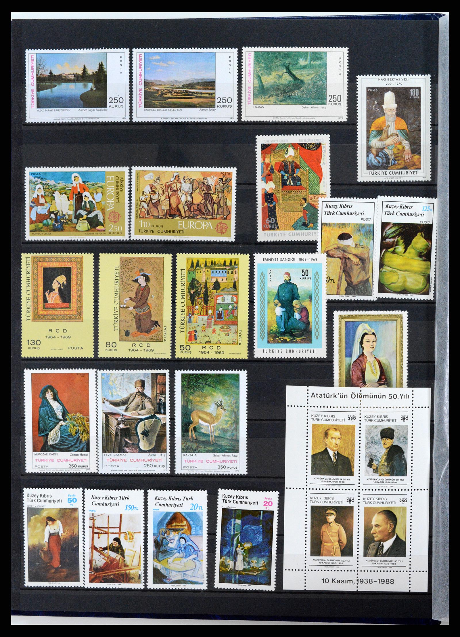 37737 008 - Postzegelverzameling 37737 Motief Kunst 1950-2000.