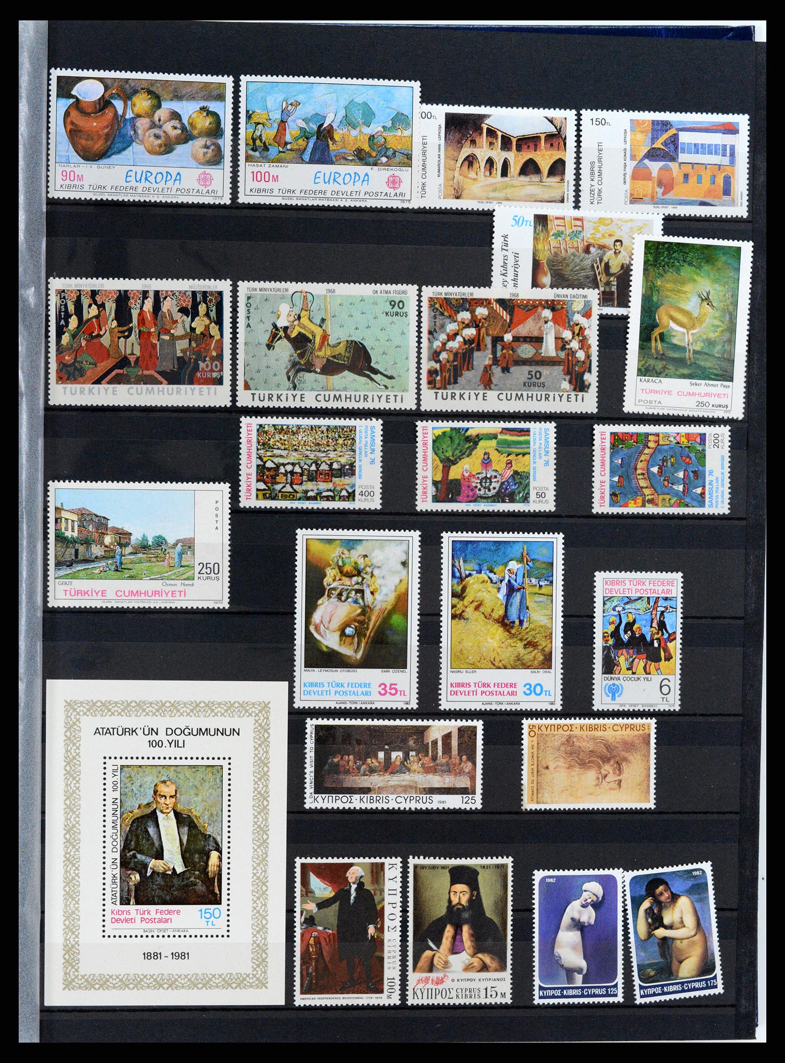 37737 009 - Postzegelverzameling 37737 Motief Kunst 1950-2000.