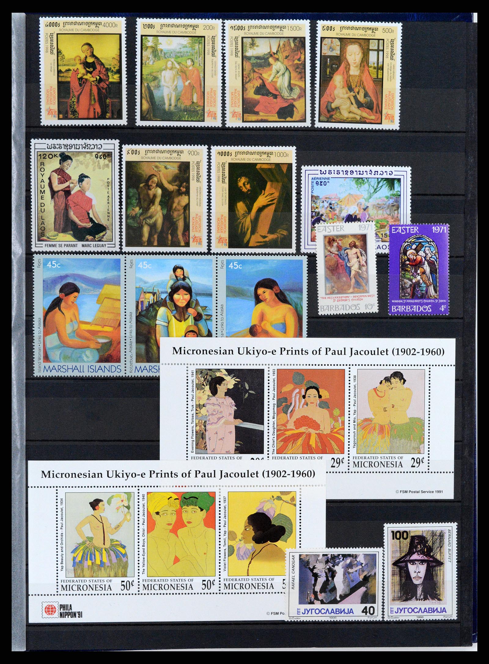 37737 017 - Postzegelverzameling 37737 Motief Kunst 1950-2000.