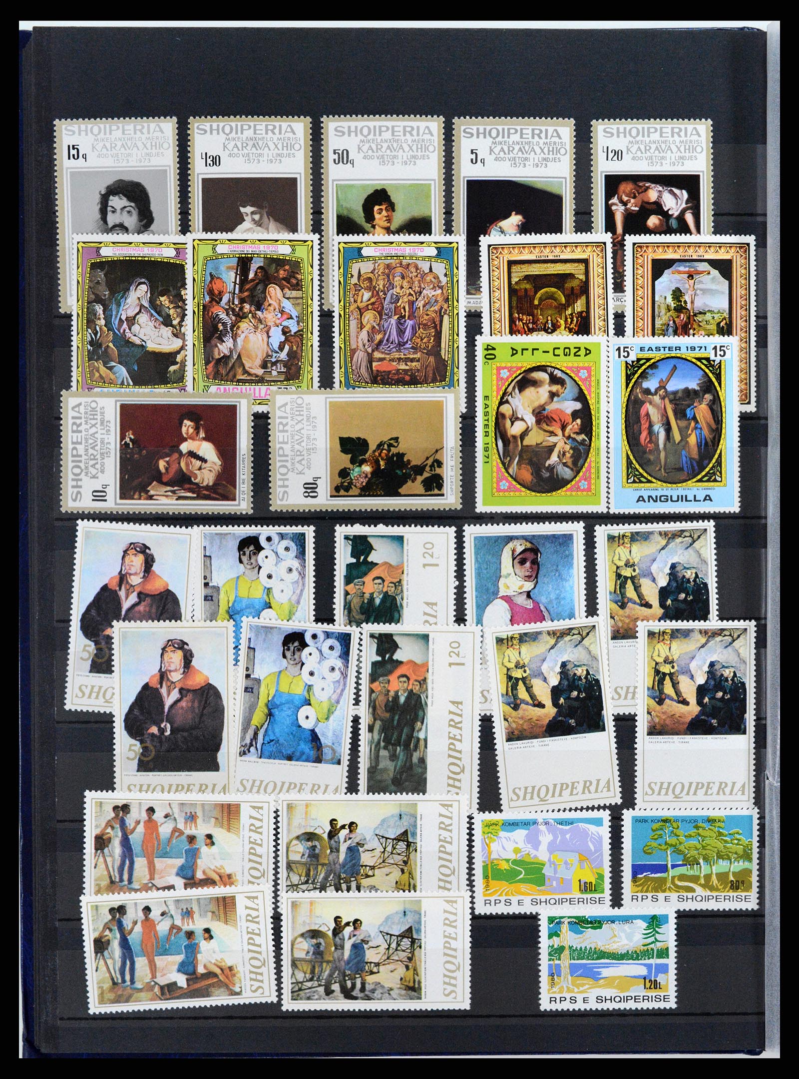 37737 020 - Postzegelverzameling 37737 Motief Kunst 1950-2000.