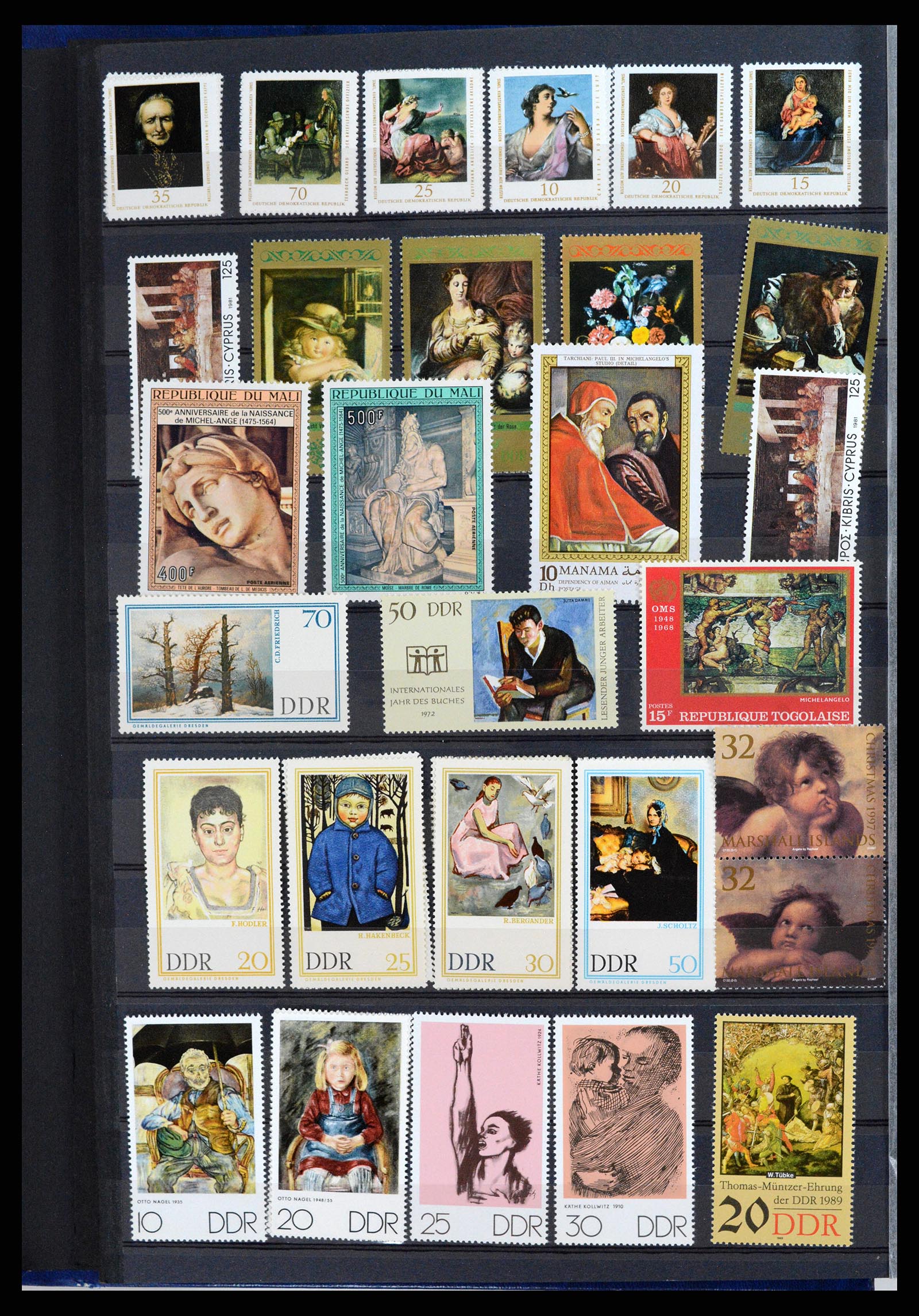 37737 034 - Stamp collection 37737 Thematics Art 1950-2000.