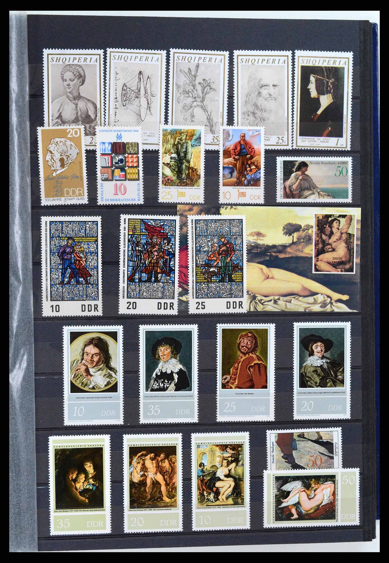 37737 037 - Postzegelverzameling 37737 Motief Kunst 1950-2000.