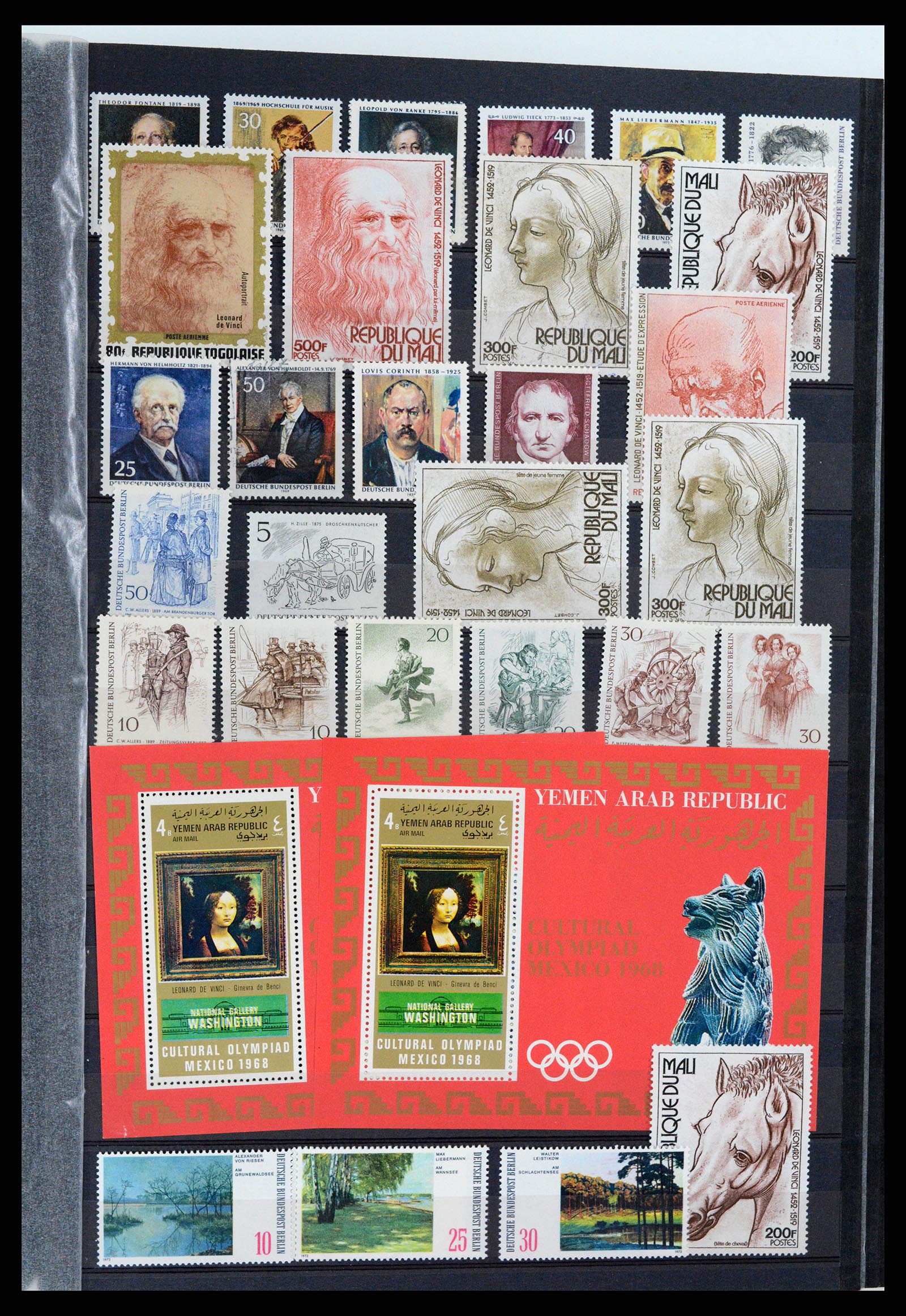 37737 039 - Postzegelverzameling 37737 Motief Kunst 1950-2000.