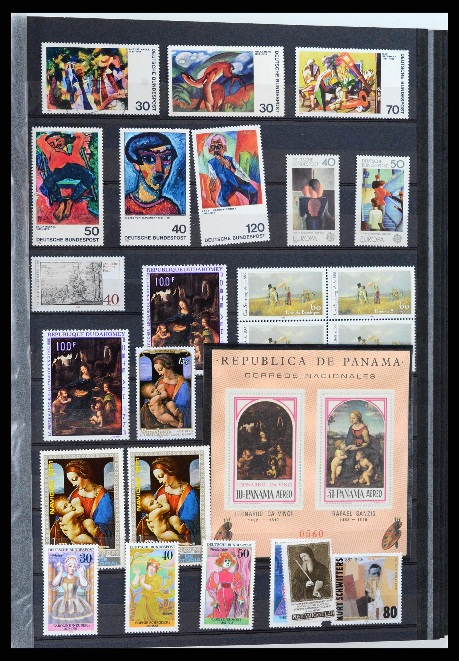 37737 041 - Postzegelverzameling 37737 Motief Kunst 1950-2000.