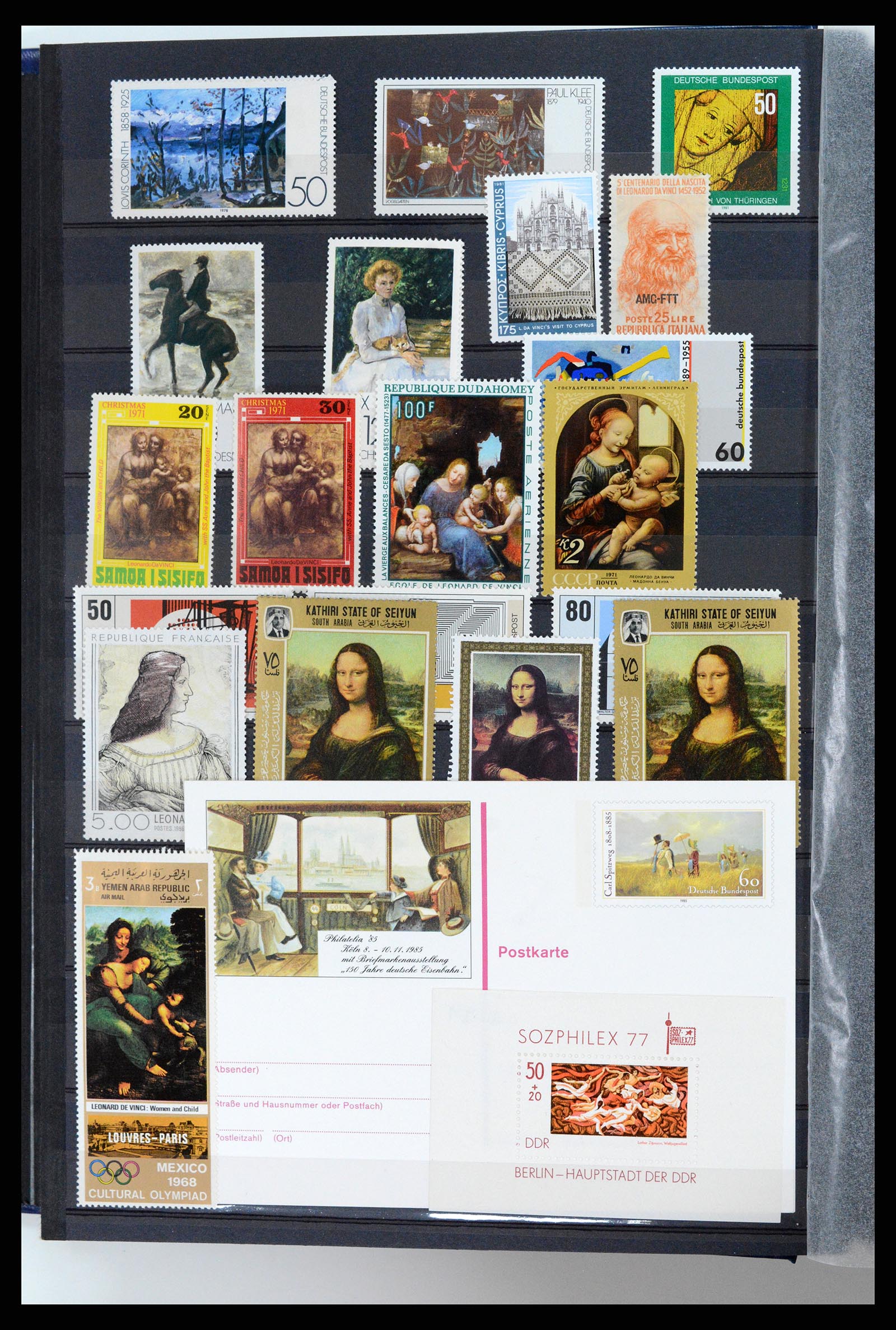 37737 042 - Postzegelverzameling 37737 Motief Kunst 1950-2000.