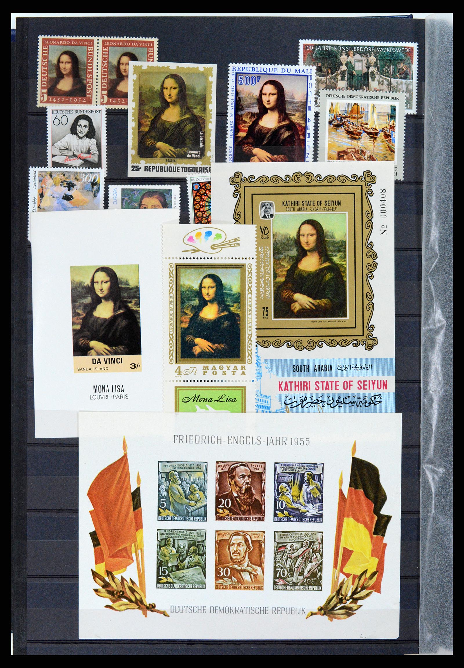 37737 044 - Postzegelverzameling 37737 Motief Kunst 1950-2000.
