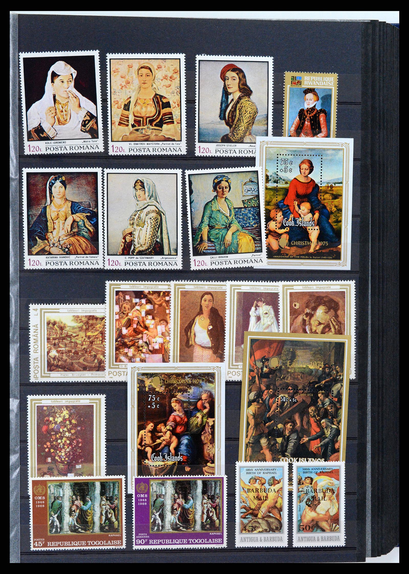37737 051 - Postzegelverzameling 37737 Motief Kunst 1950-2000.