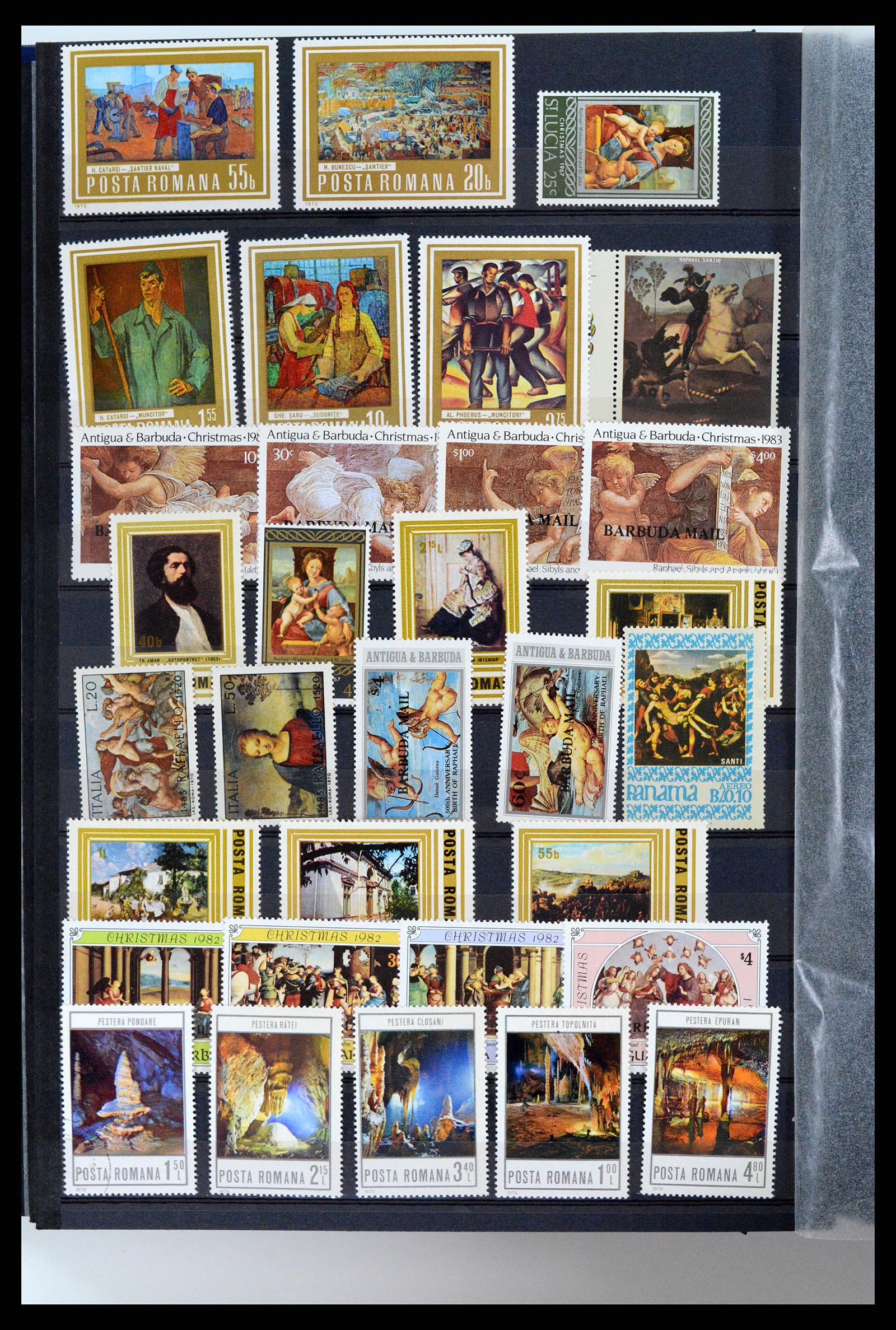 37737 052 - Postzegelverzameling 37737 Motief Kunst 1950-2000.