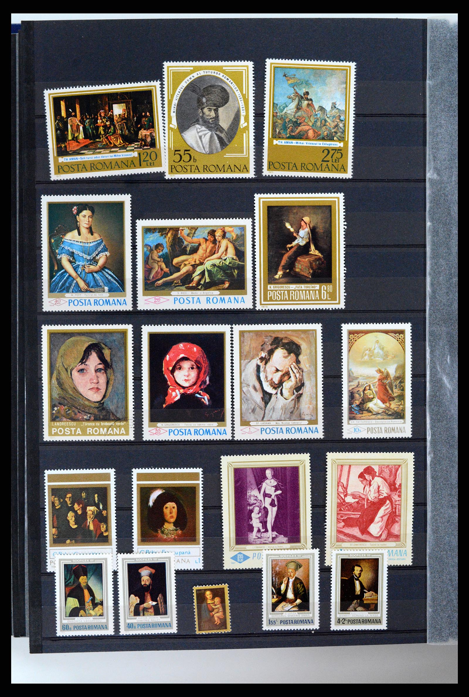 37737 054 - Postzegelverzameling 37737 Motief Kunst 1950-2000.