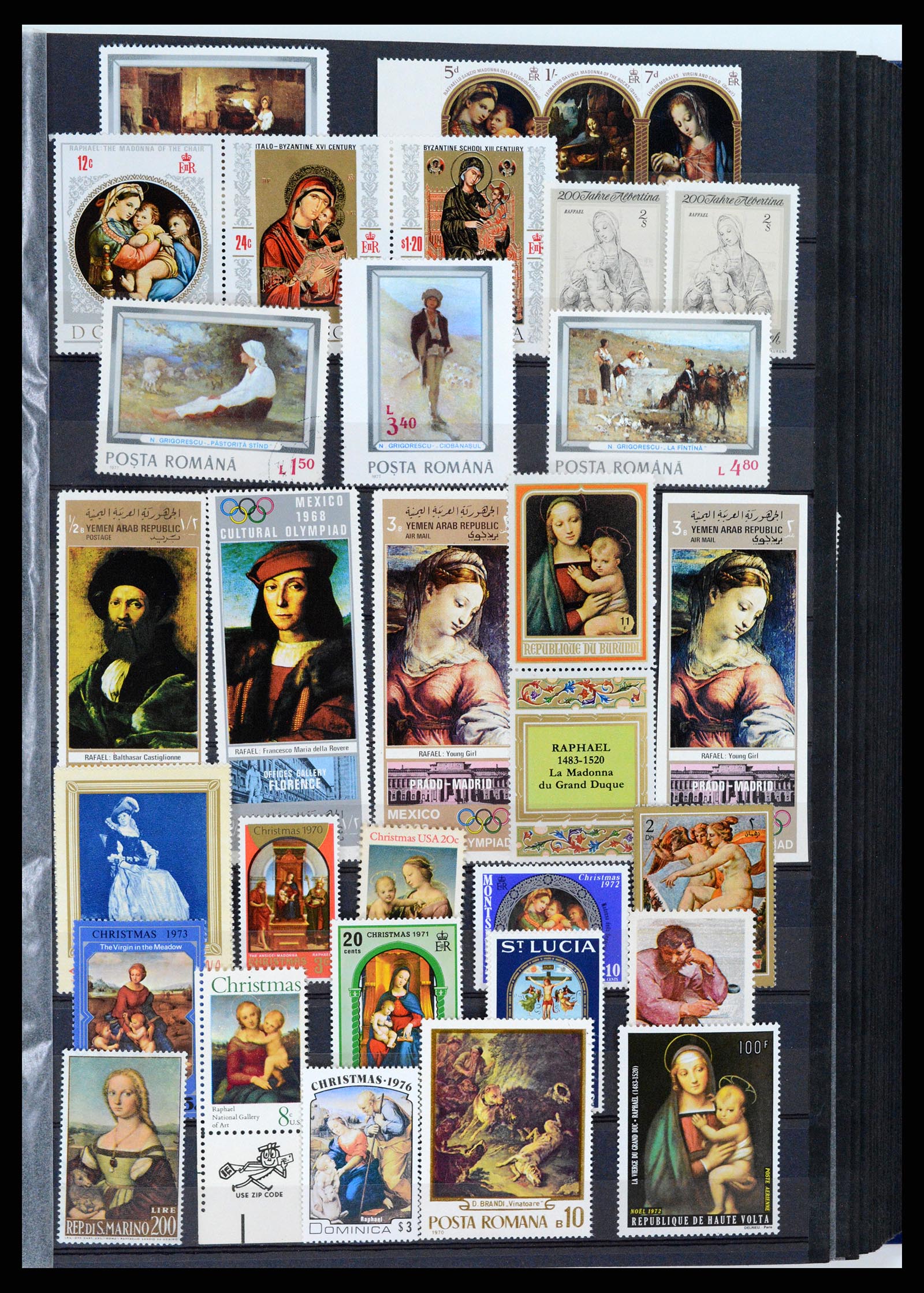 37737 055 - Postzegelverzameling 37737 Motief Kunst 1950-2000.