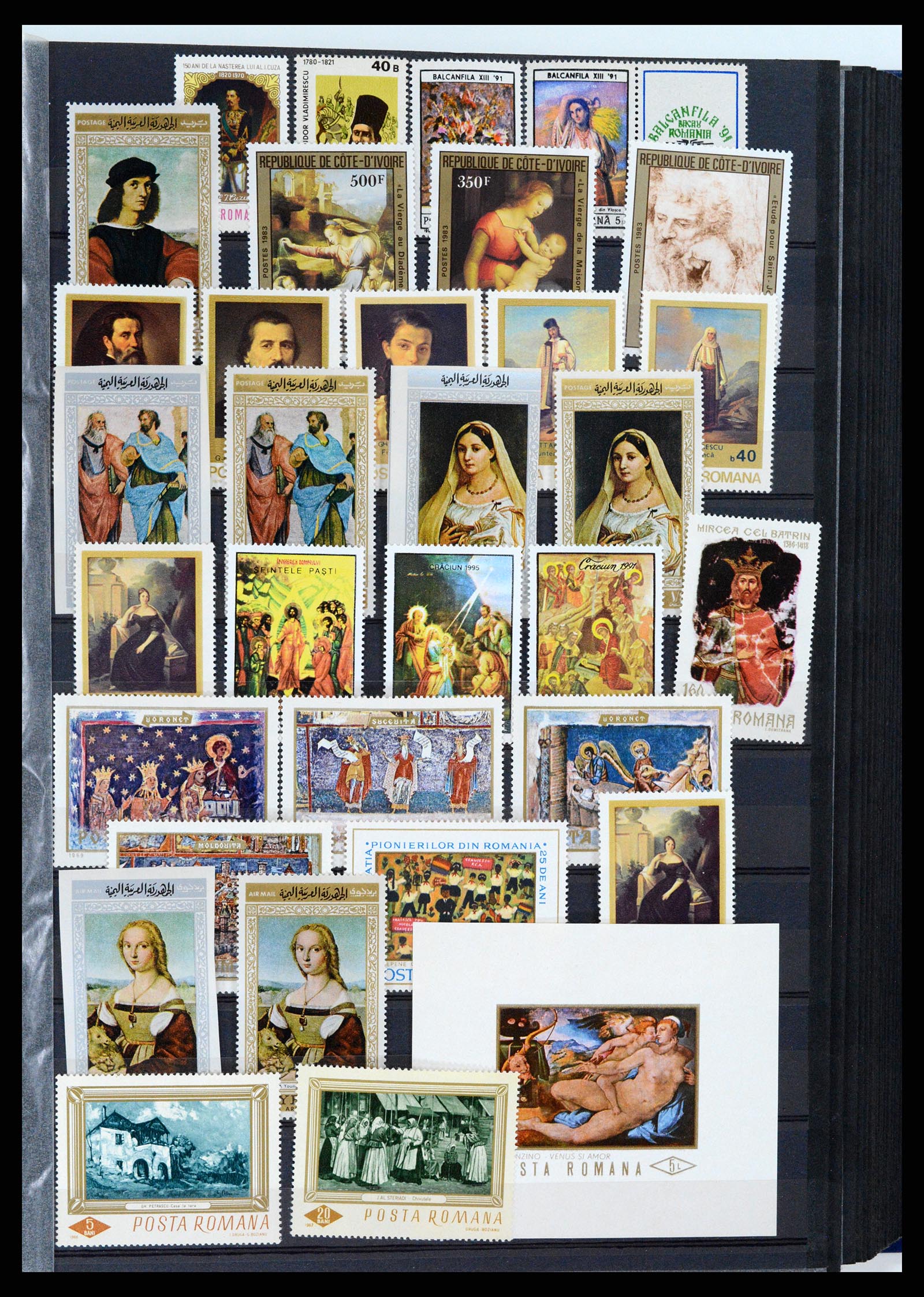37737 057 - Postzegelverzameling 37737 Motief Kunst 1950-2000.