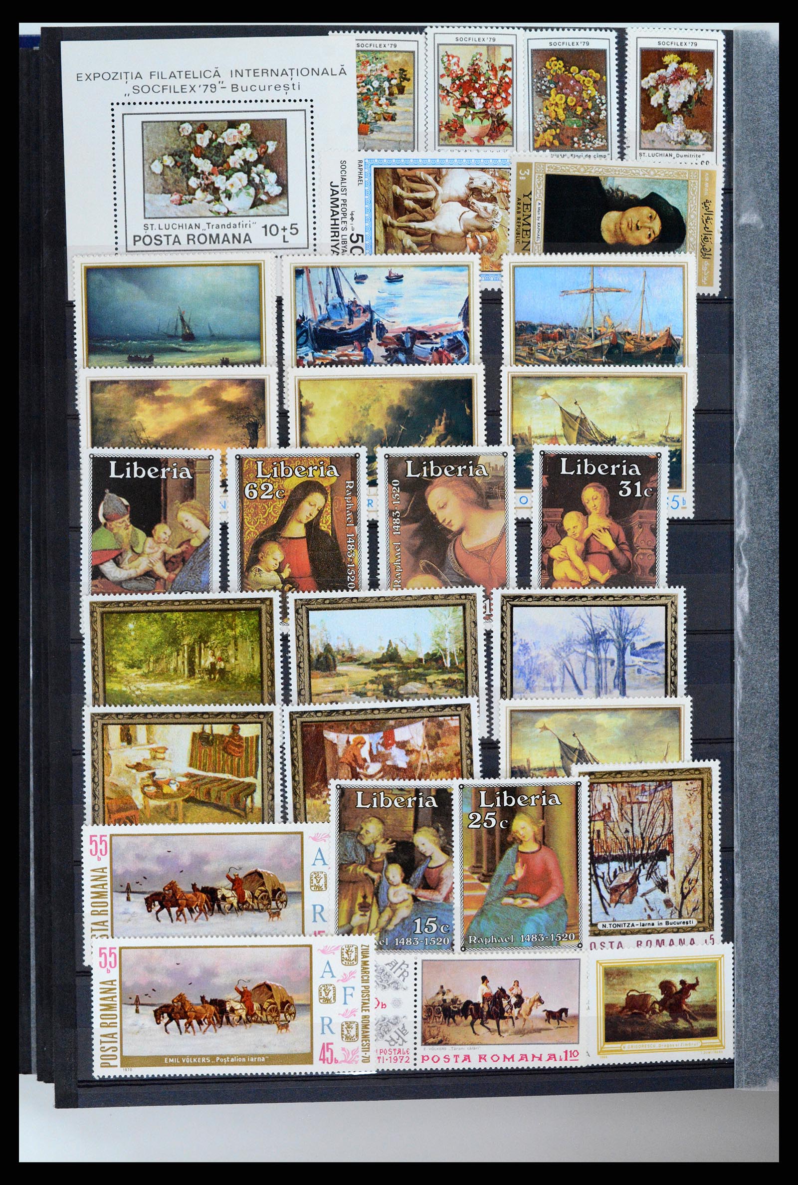 37737 059 - Postzegelverzameling 37737 Motief Kunst 1950-2000.