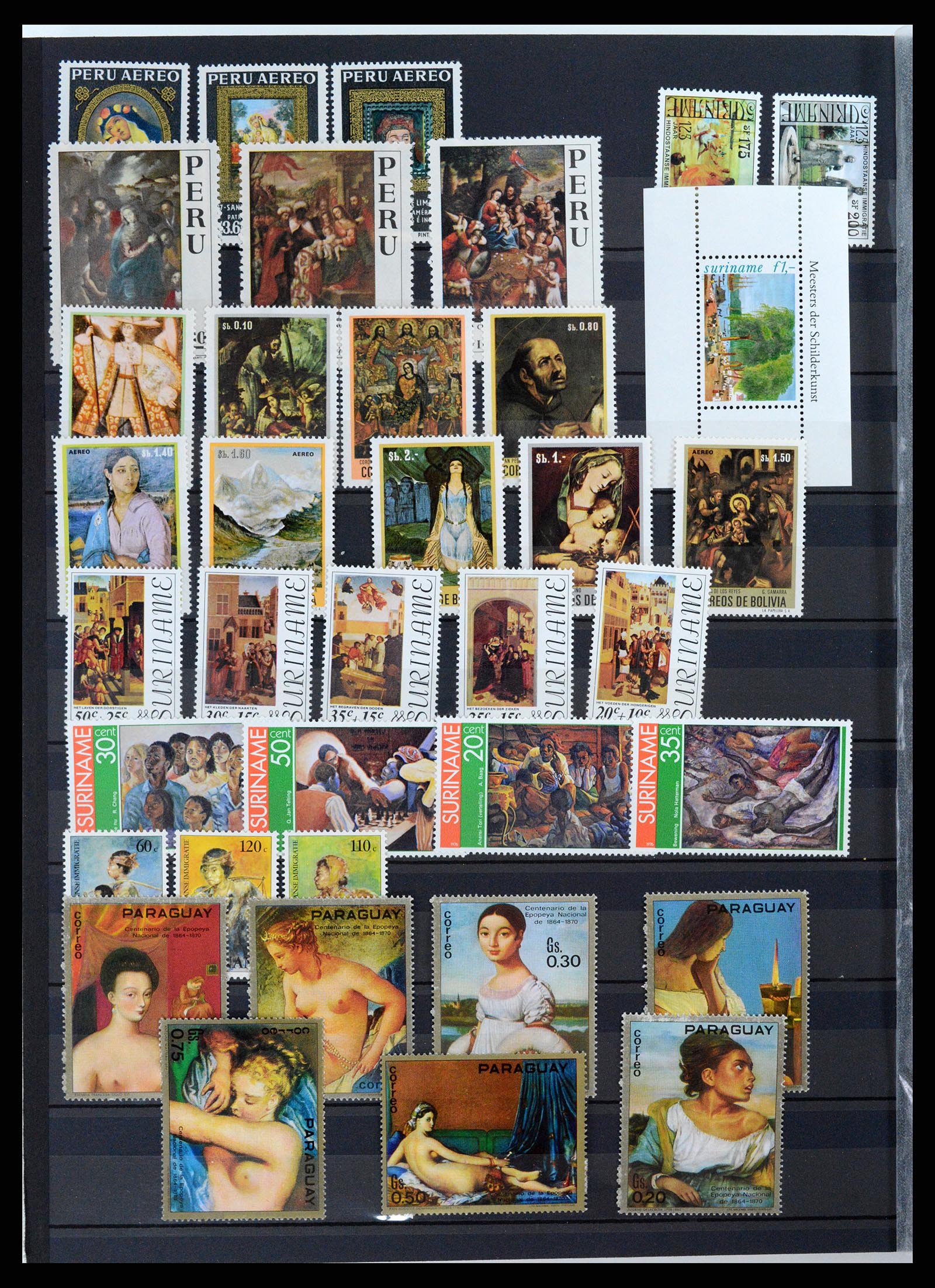 37737 262 - Postzegelverzameling 37737 Motief Kunst 1950-2000.