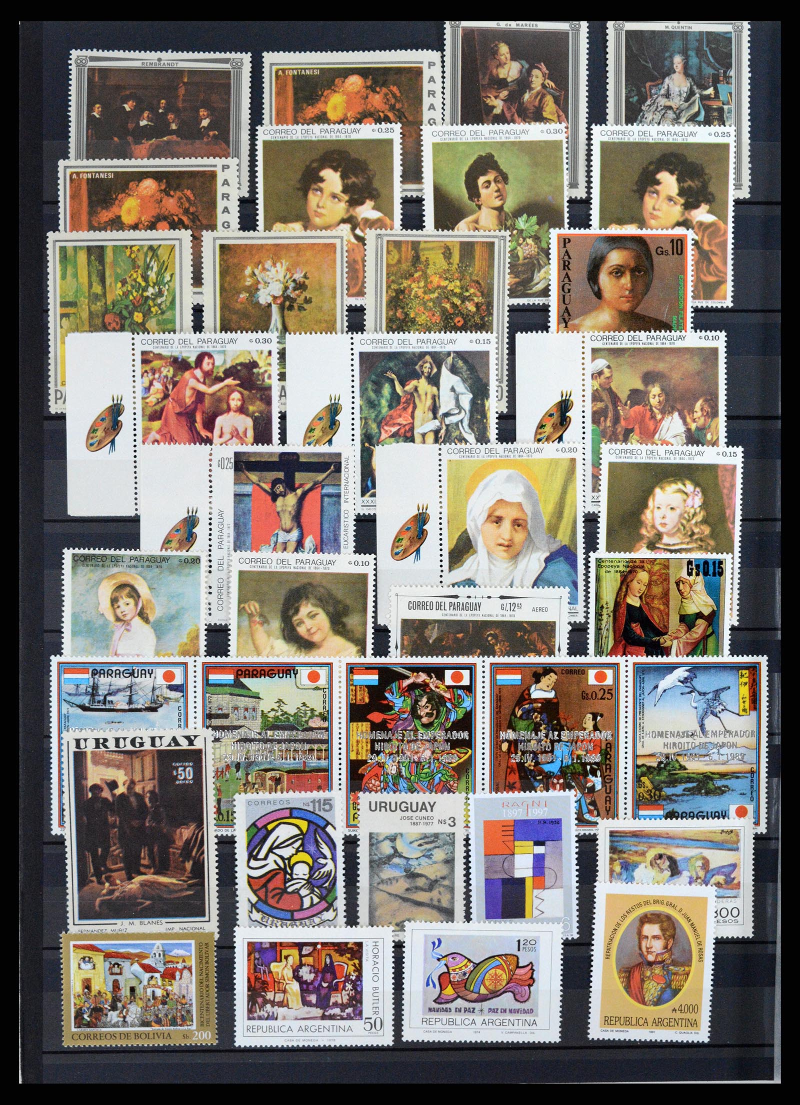 37737 264 - Postzegelverzameling 37737 Motief Kunst 1950-2000.
