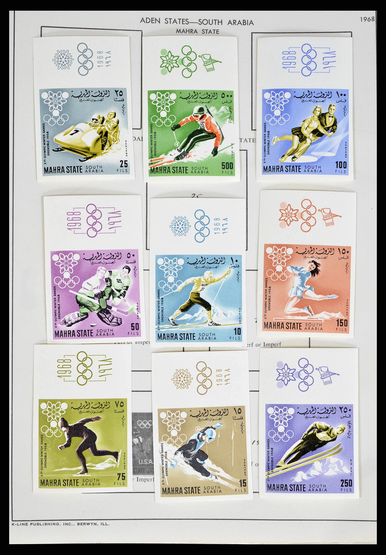 37738 0001 - Postzegelverzameling 37738 Olympische spelen 1920-1984.