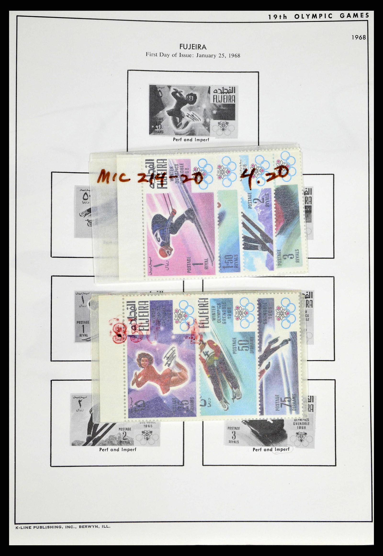 37738 0007 - Stamp collection 37738 Olympic Games 1920-1984.