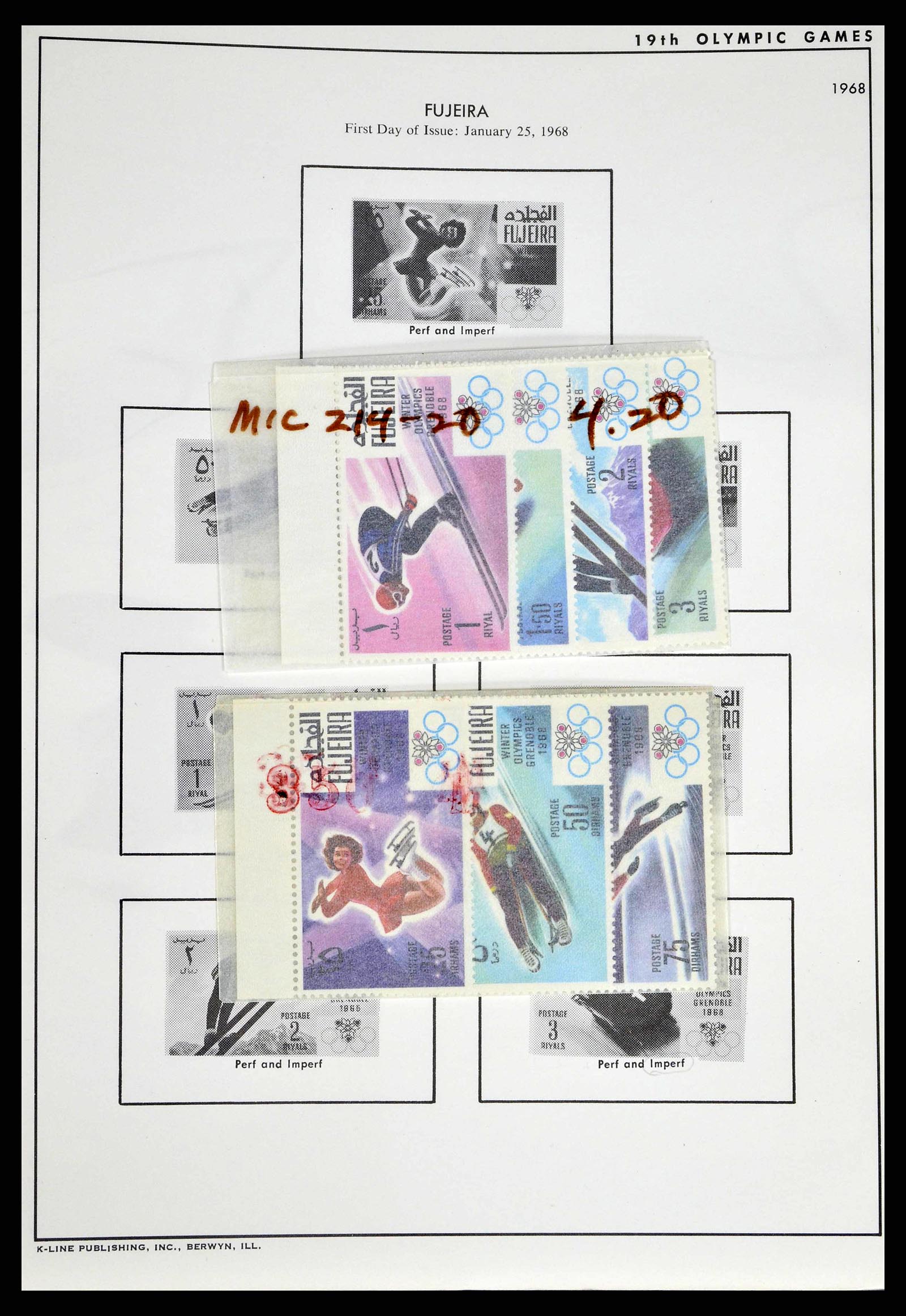 37738 0007 - Postzegelverzameling 37738 Olympische spelen 1920-1984.