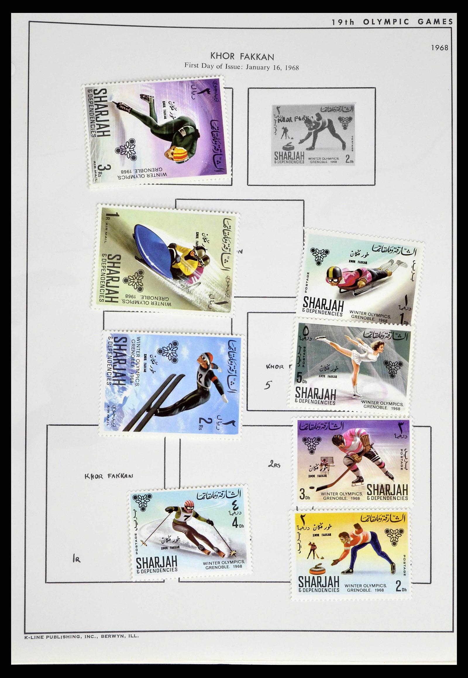 37738 0013 - Stamp collection 37738 Olympic Games 1920-1984.