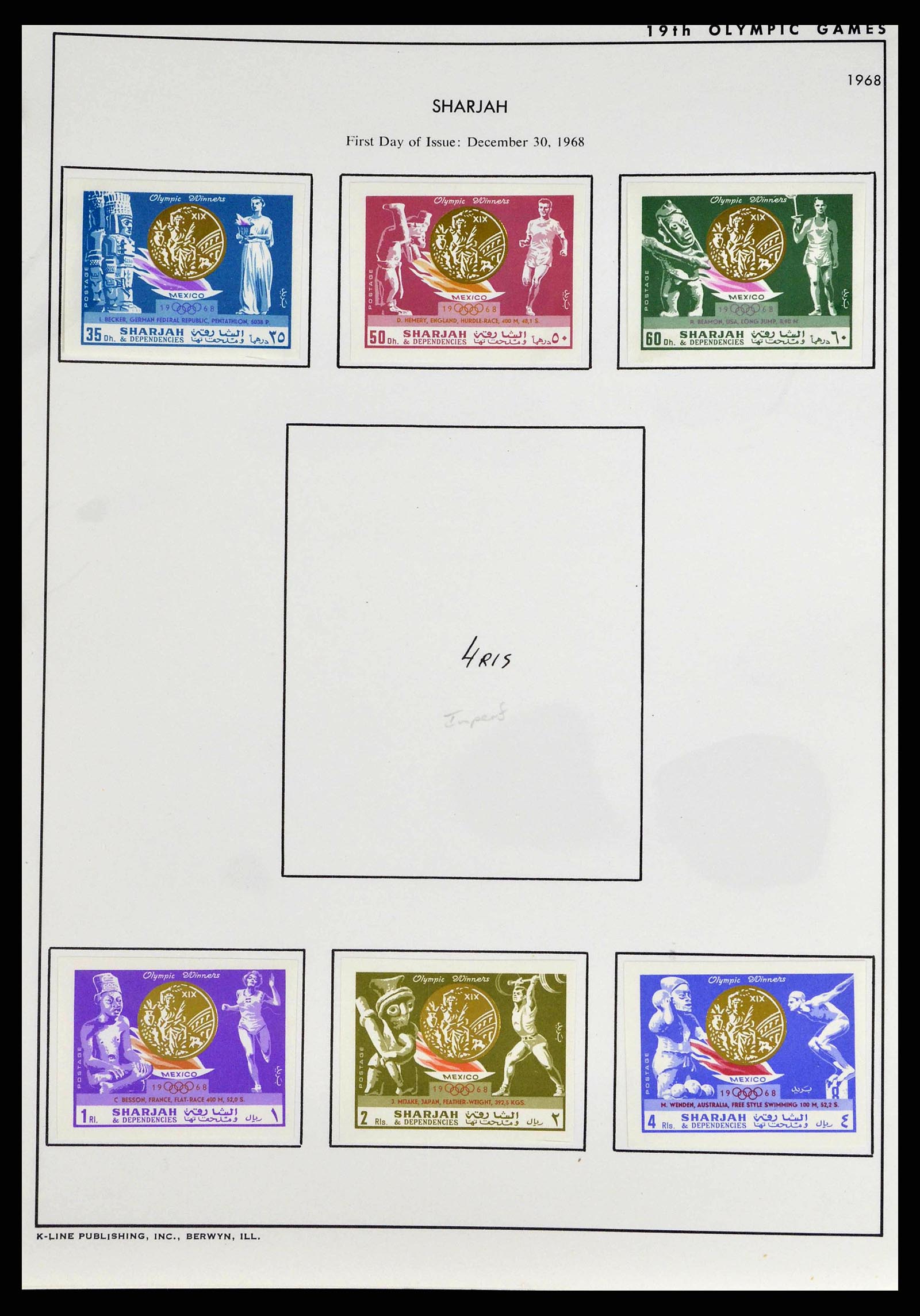 37738 0016 - Postzegelverzameling 37738 Olympische spelen 1920-1984.