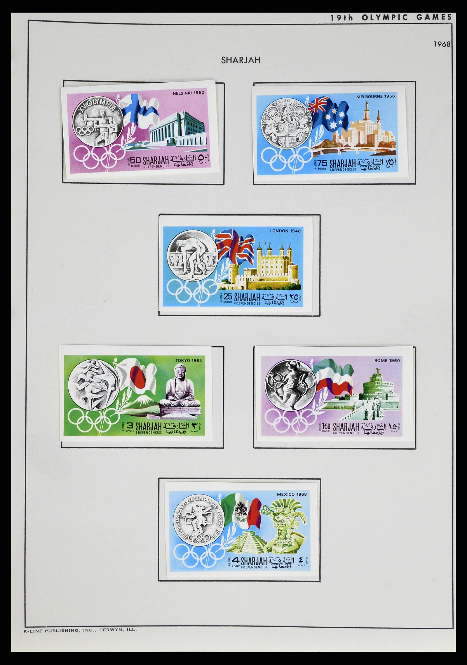 37738 0017 - Stamp collection 37738 Olympic Games 1920-1984.