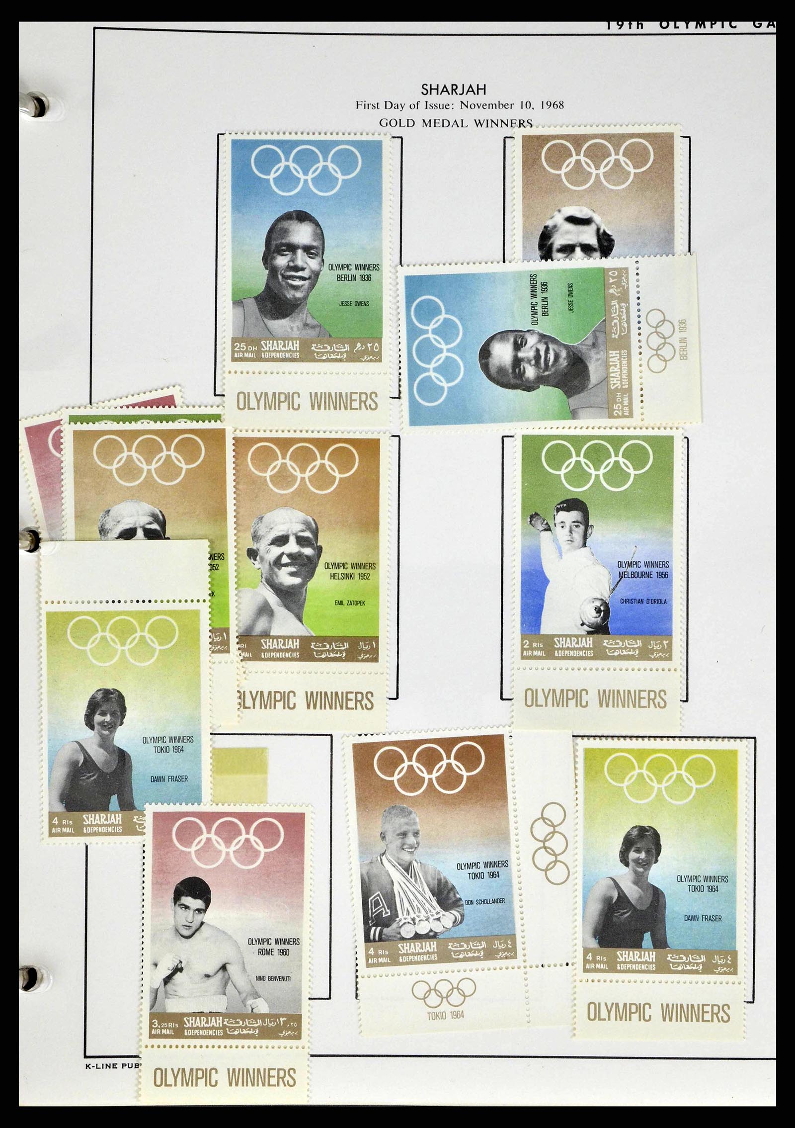 37738 0018 - Postzegelverzameling 37738 Olympische spelen 1920-1984.