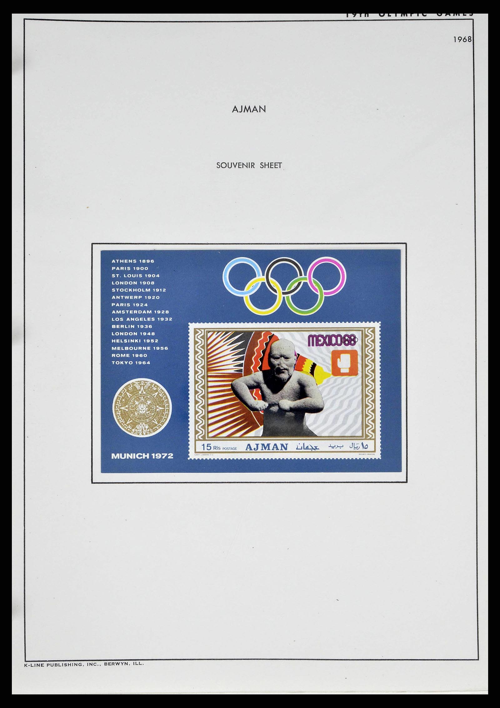 37738 0022 - Stamp collection 37738 Olympic Games 1920-1984.
