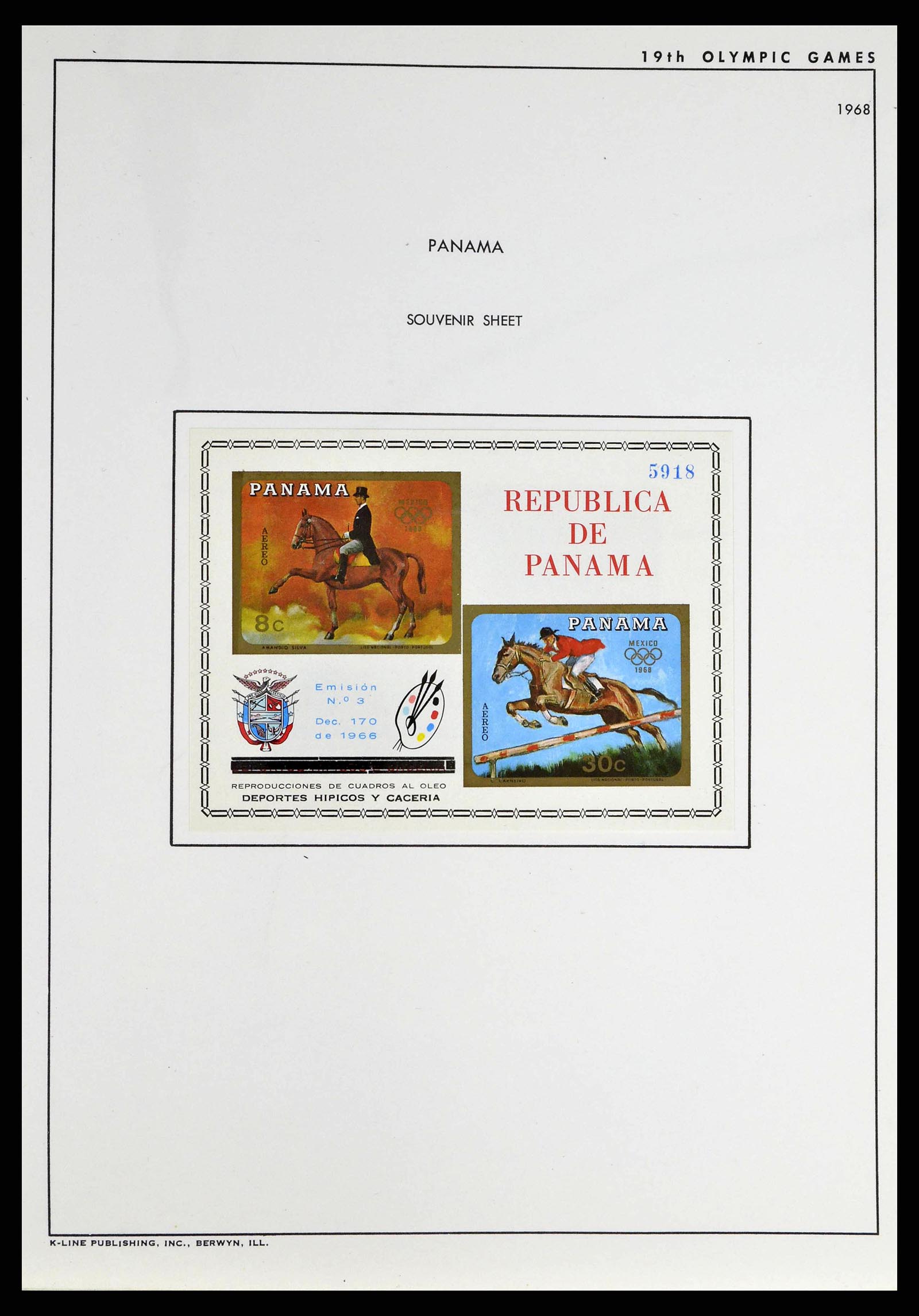 37738 0042 - Postzegelverzameling 37738 Olympische spelen 1920-1984.