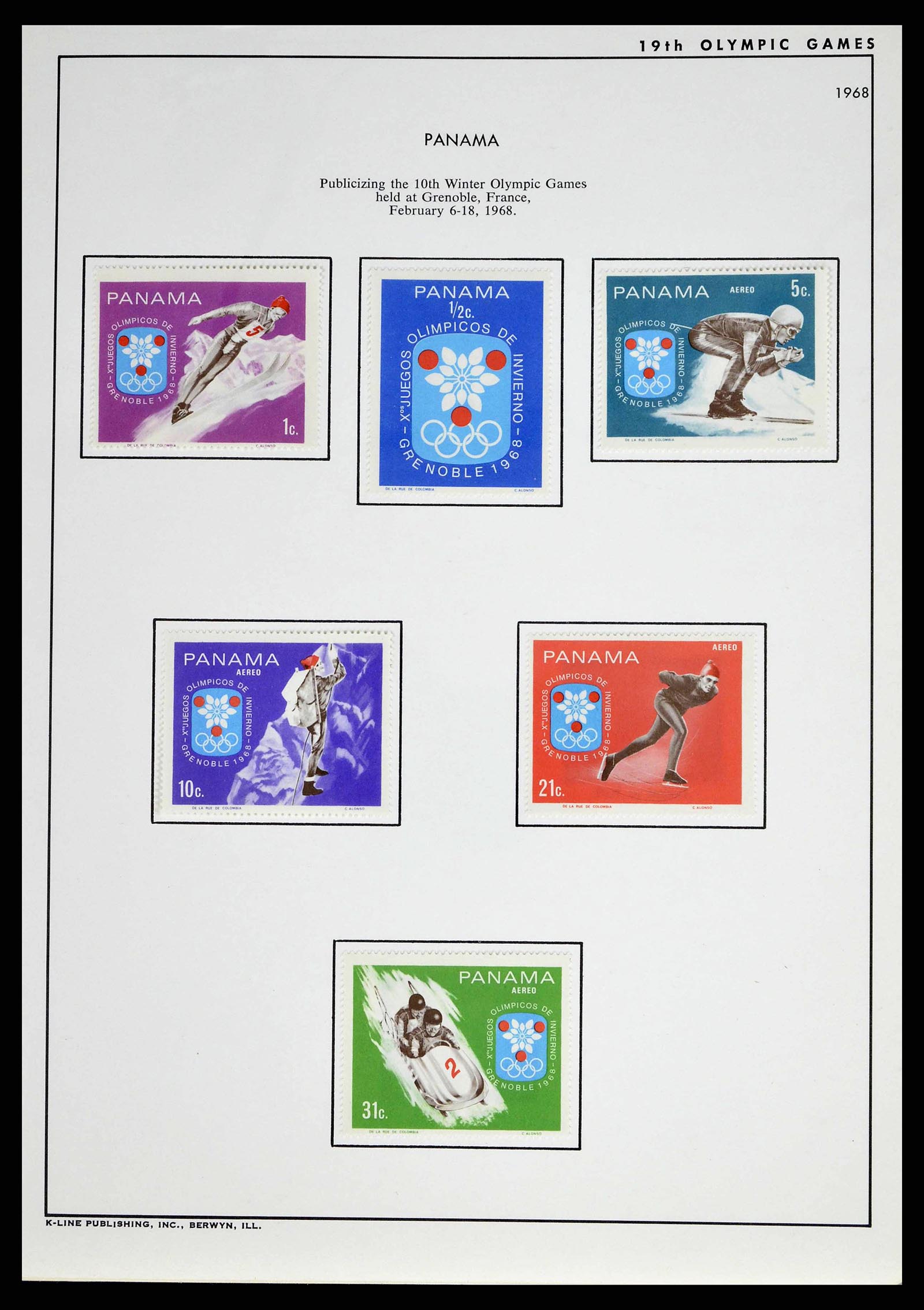 37738 0044 - Stamp collection 37738 Olympic Games 1920-1984.