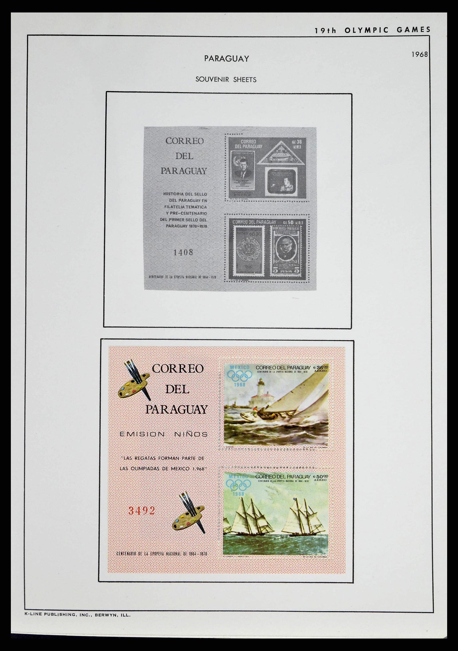 37738 0046 - Postzegelverzameling 37738 Olympische spelen 1920-1984.