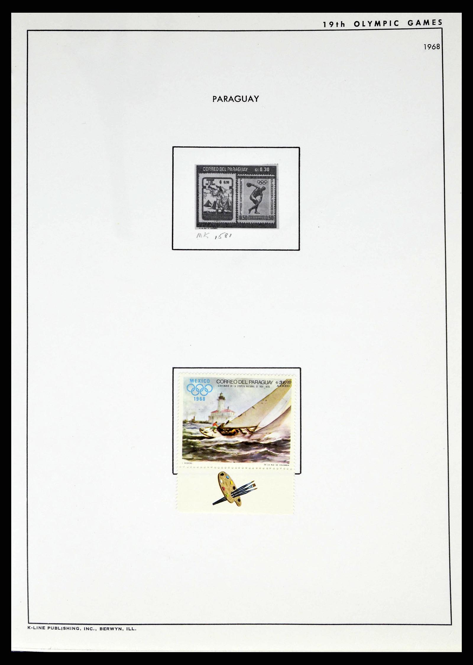 37738 0047 - Postzegelverzameling 37738 Olympische spelen 1920-1984.