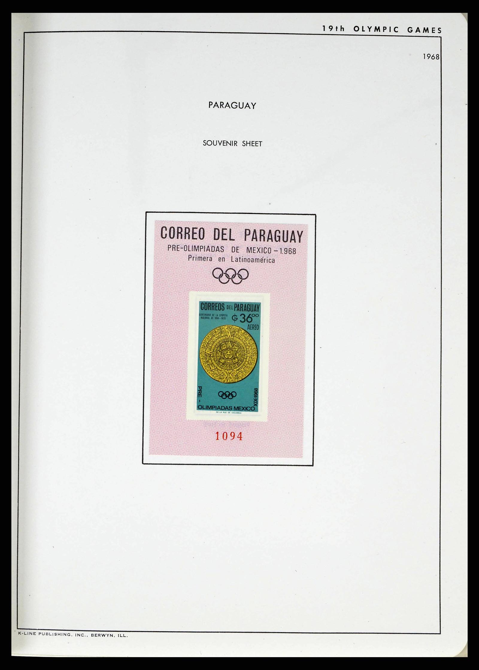 37738 0049 - Postzegelverzameling 37738 Olympische spelen 1920-1984.