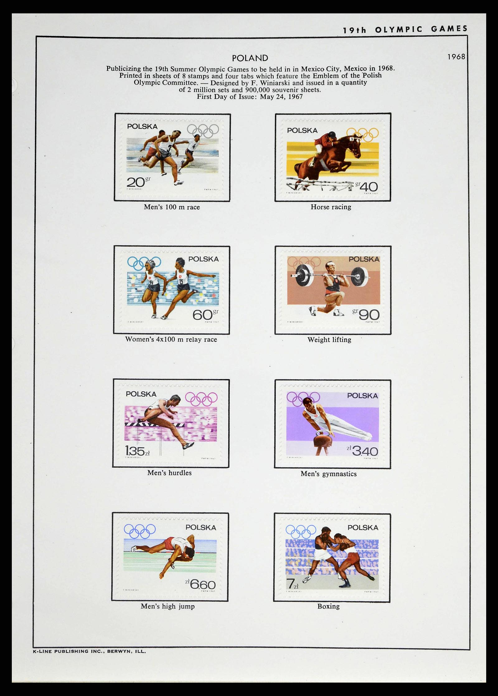 37738 0052 - Stamp collection 37738 Olympic Games 1920-1984.