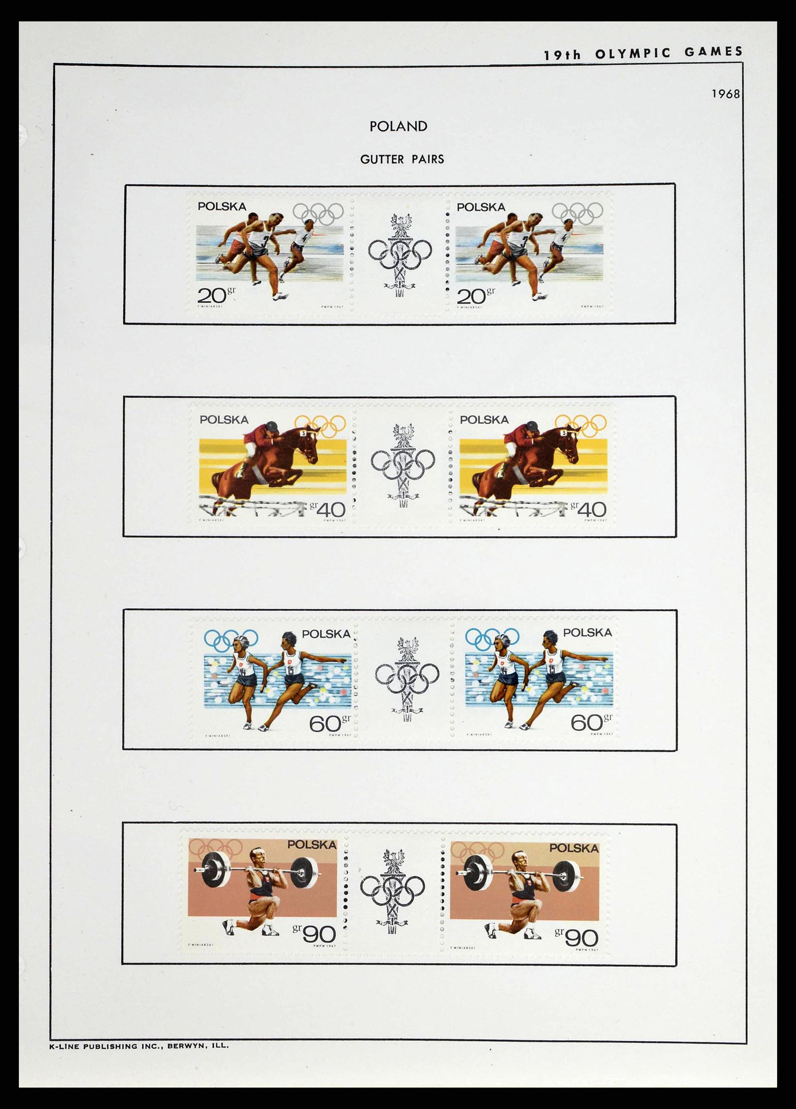 37738 0053 - Stamp collection 37738 Olympic Games 1920-1984.