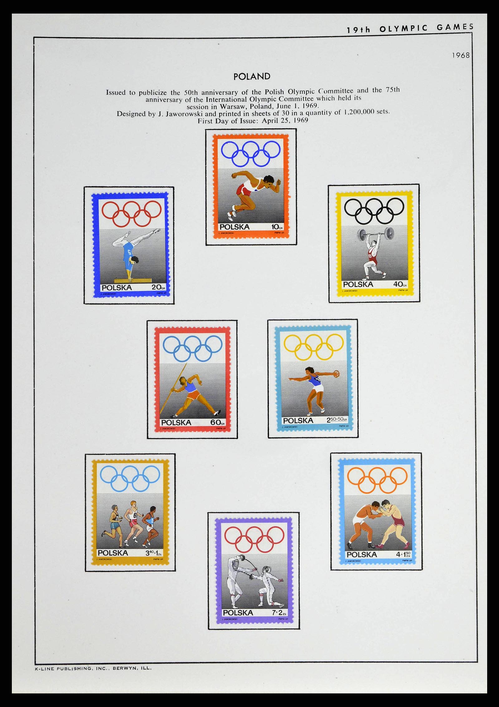 37738 0056 - Postzegelverzameling 37738 Olympische spelen 1920-1984.