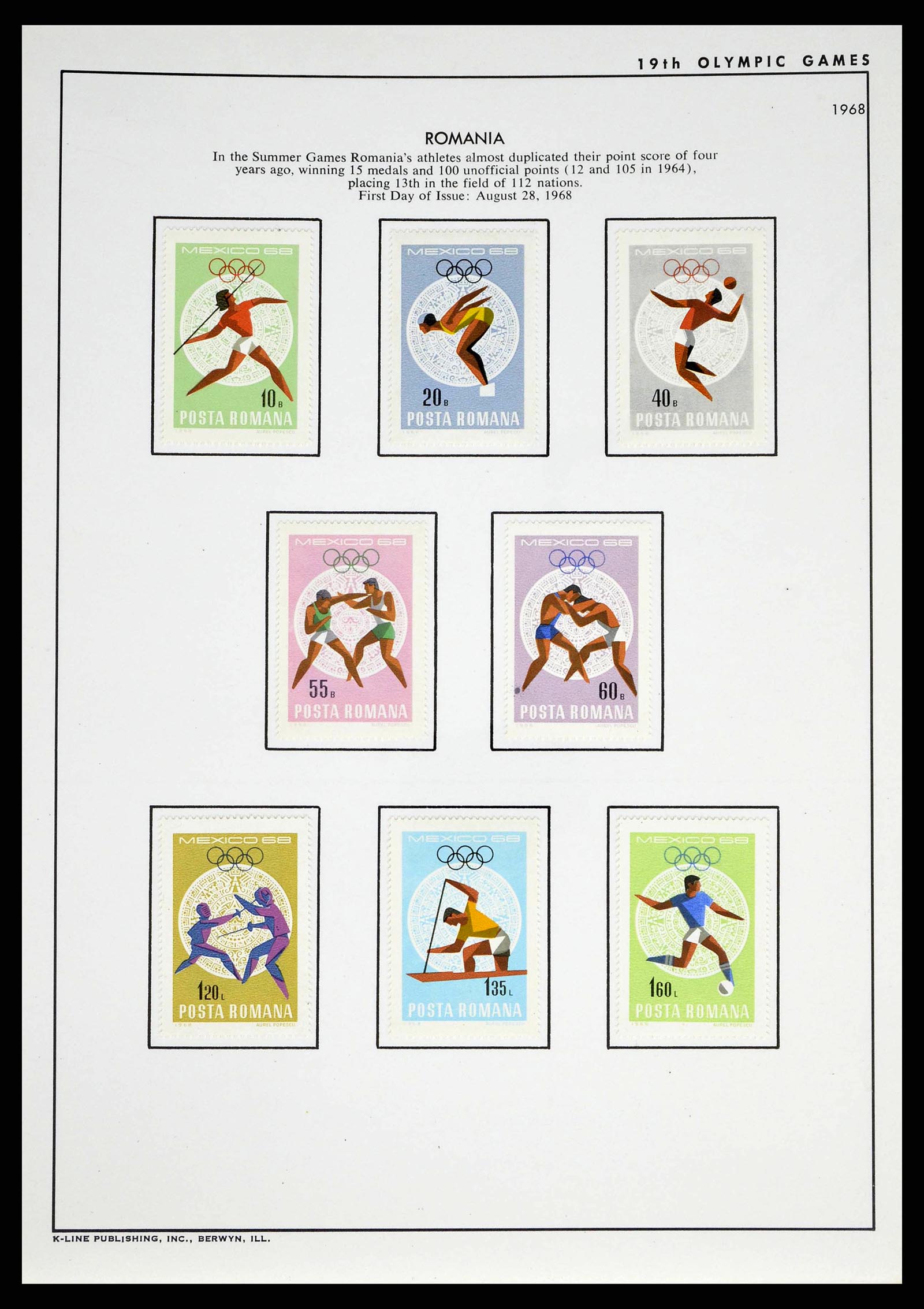 37738 0060 - Postzegelverzameling 37738 Olympische spelen 1920-1984.