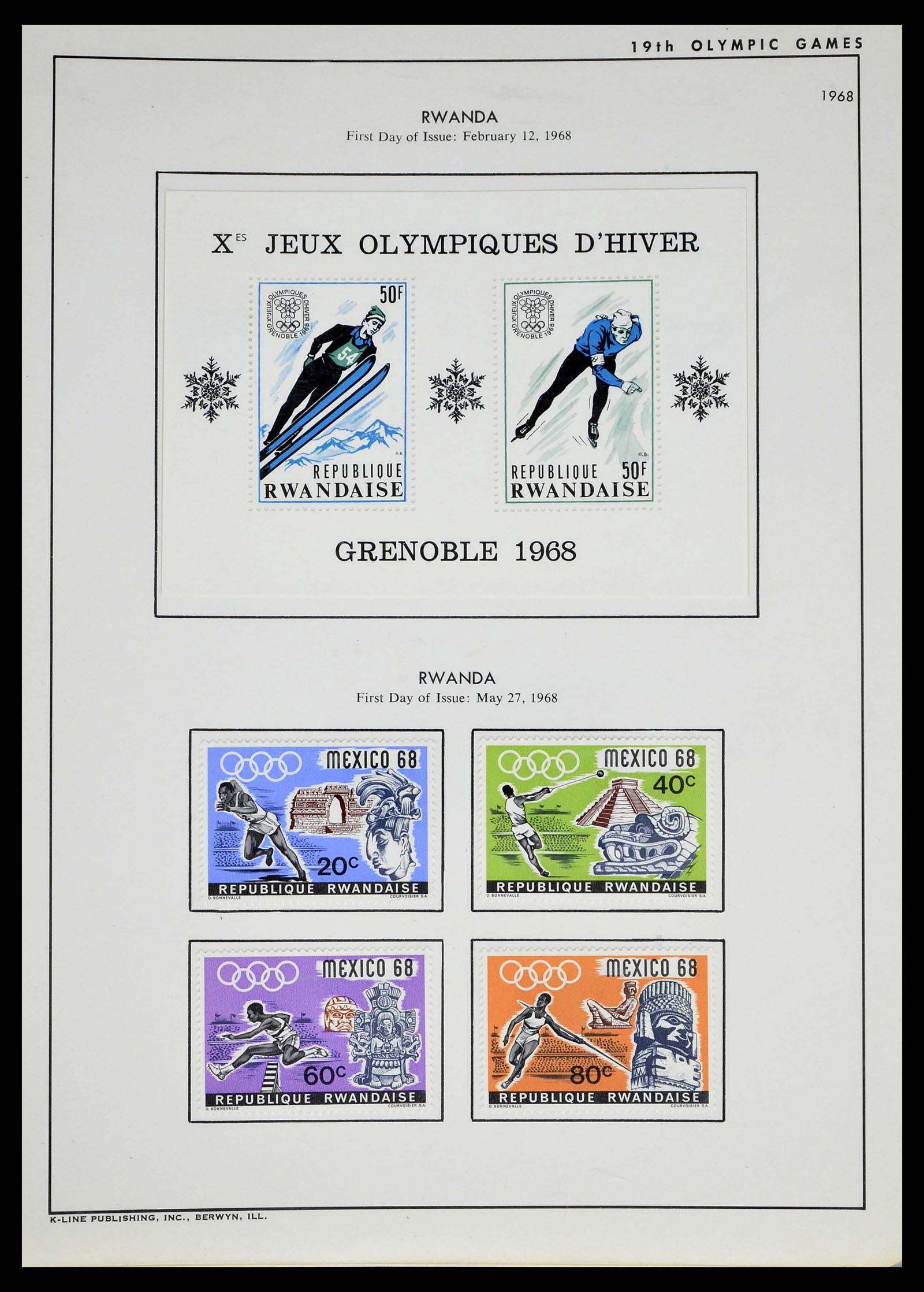 37738 0062 - Stamp collection 37738 Olympic Games 1920-1984.
