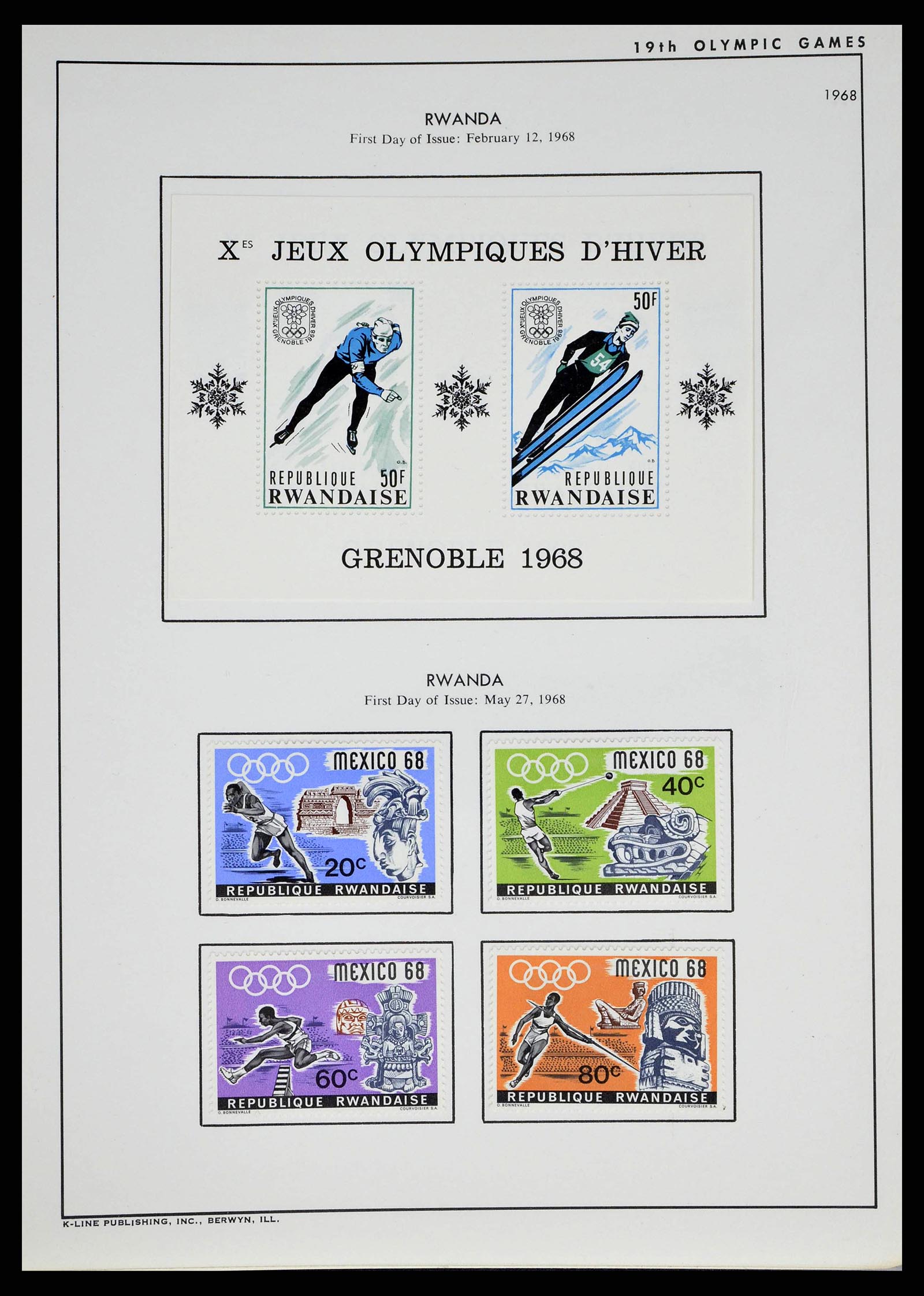 37738 0063 - Stamp collection 37738 Olympic Games 1920-1984.