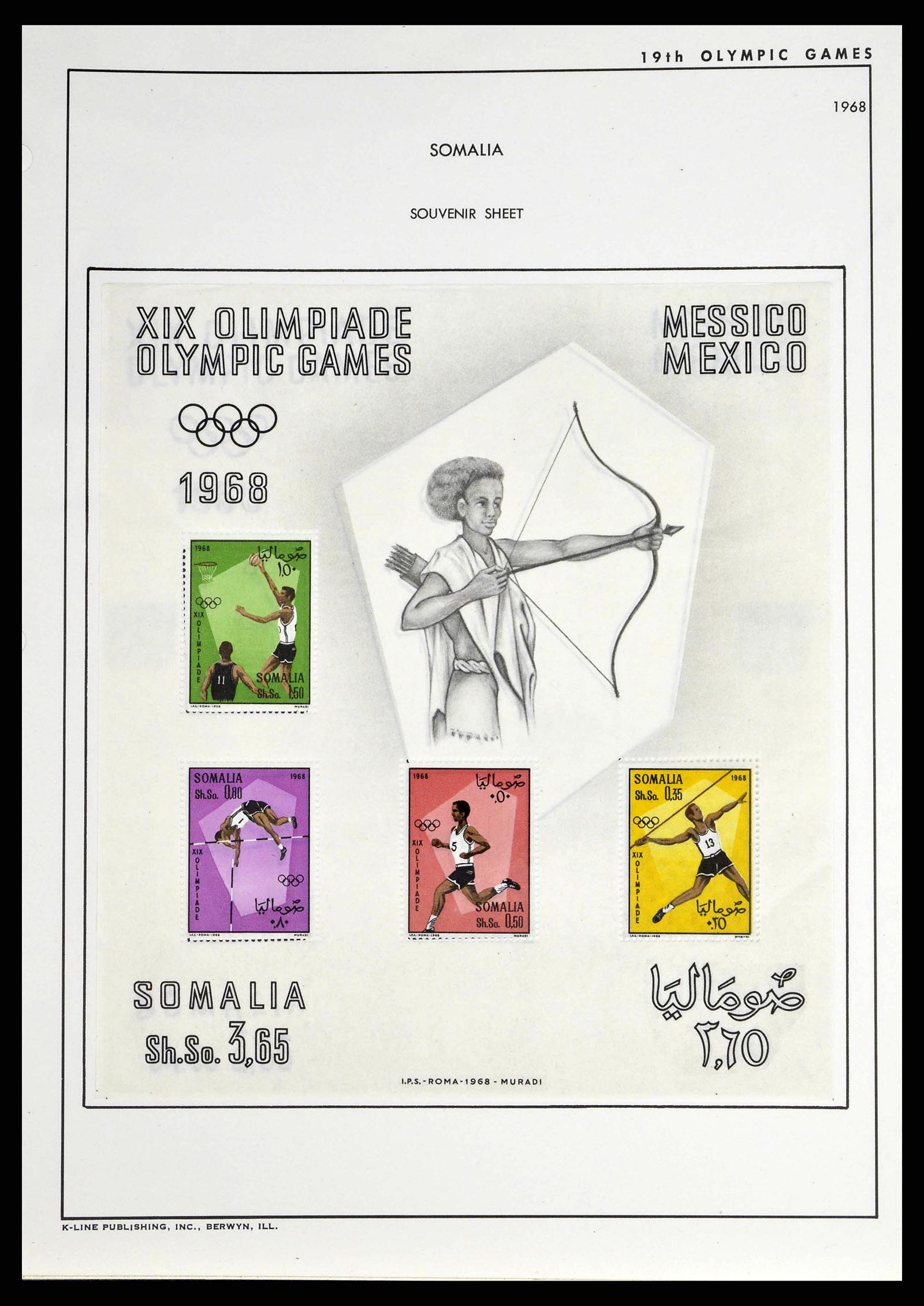 37738 0073 - Stamp collection 37738 Olympic Games 1920-1984.