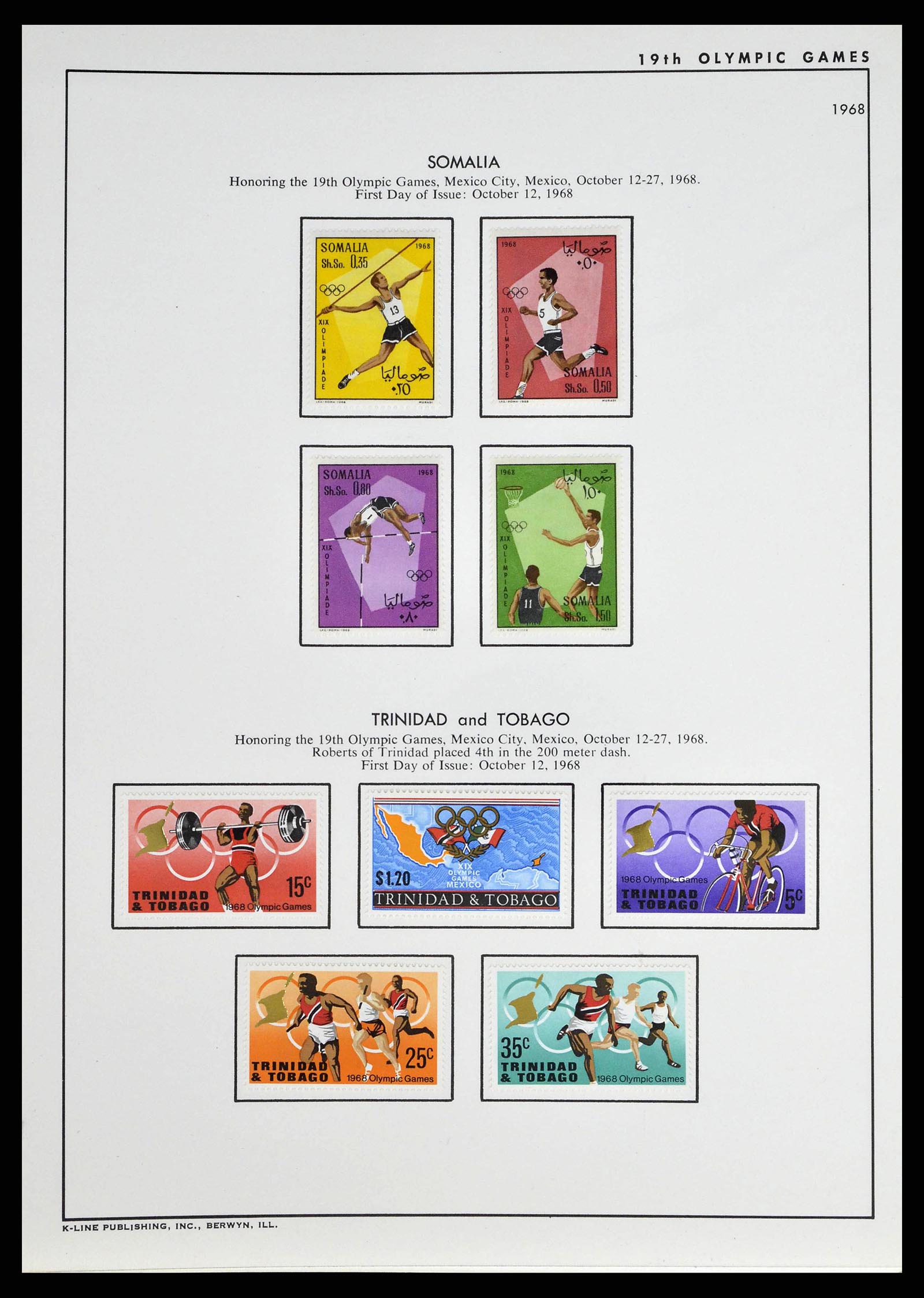 37738 0076 - Stamp collection 37738 Olympic Games 1920-1984.